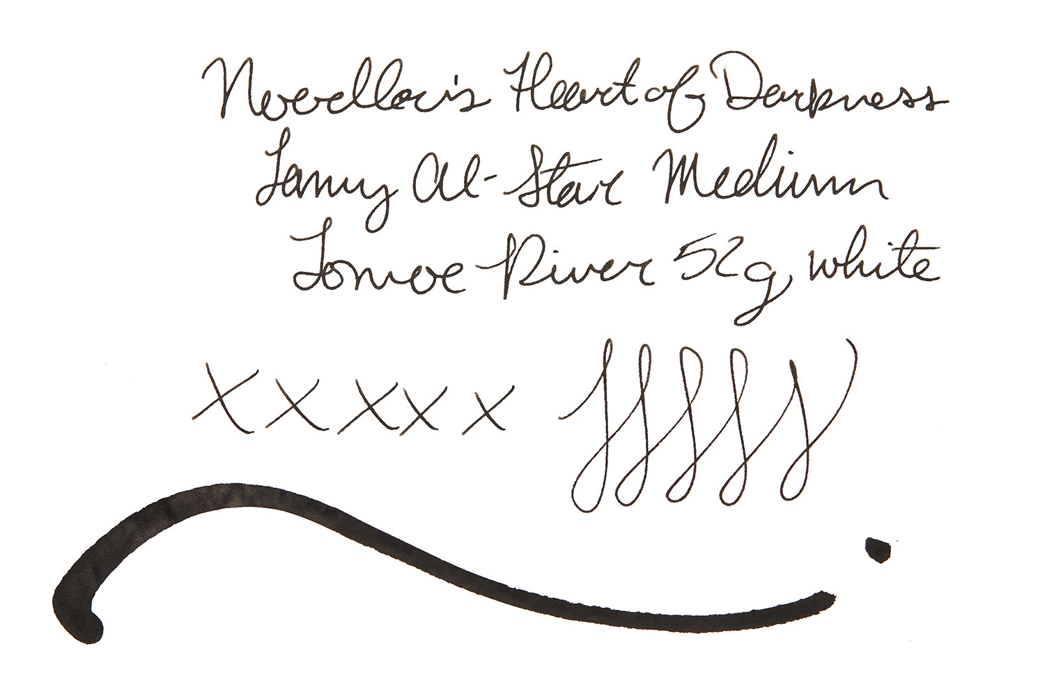 Noodler's Heart of Darkness Tomoe River Writing Sample