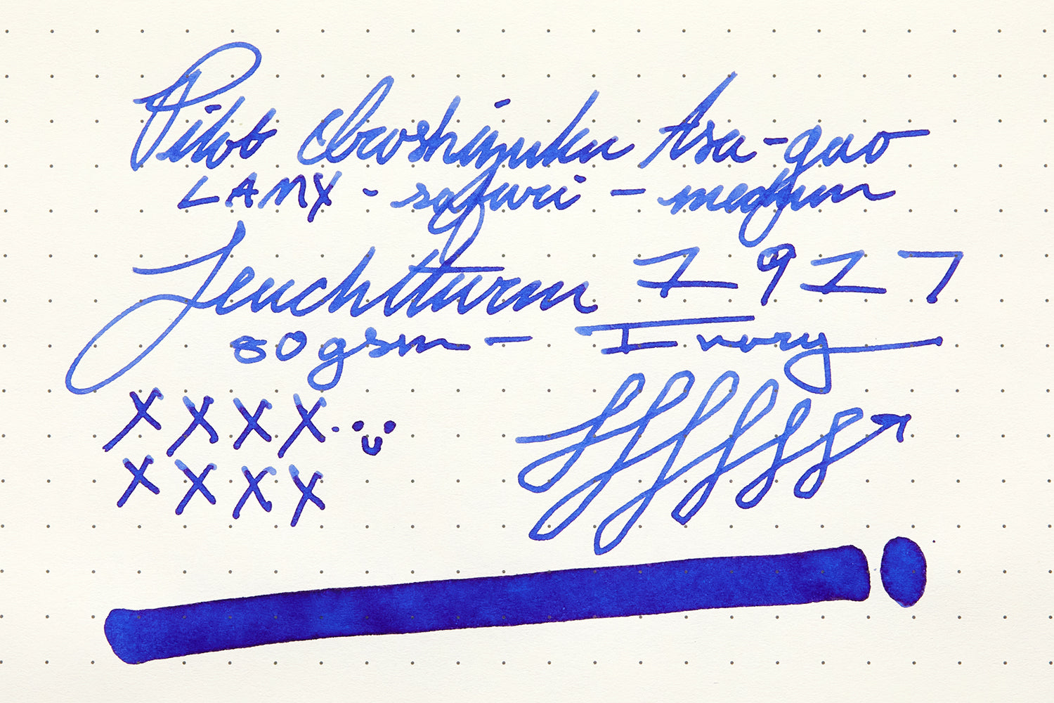 Pilot Iroshizuku Asa-Gao  on Leuchtturm1917  paer