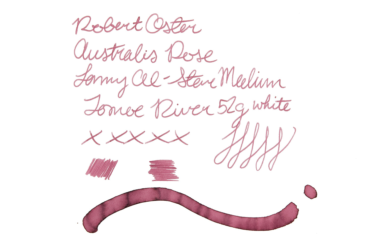 Robert Oster Australis Rose ink review on Tomoe River paper