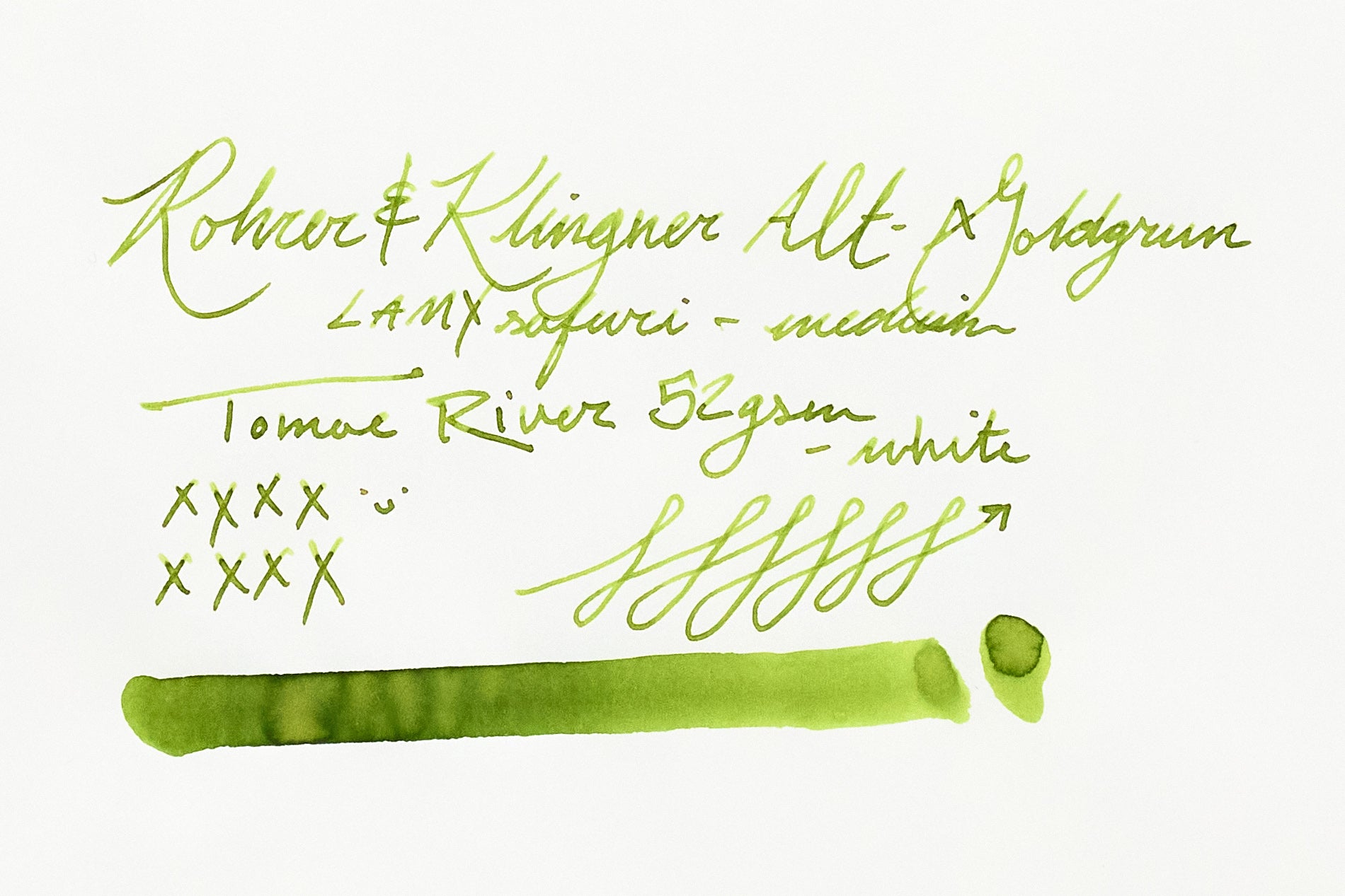 Rohrer & Klingner Alt-Goldgrun - Ink Sample