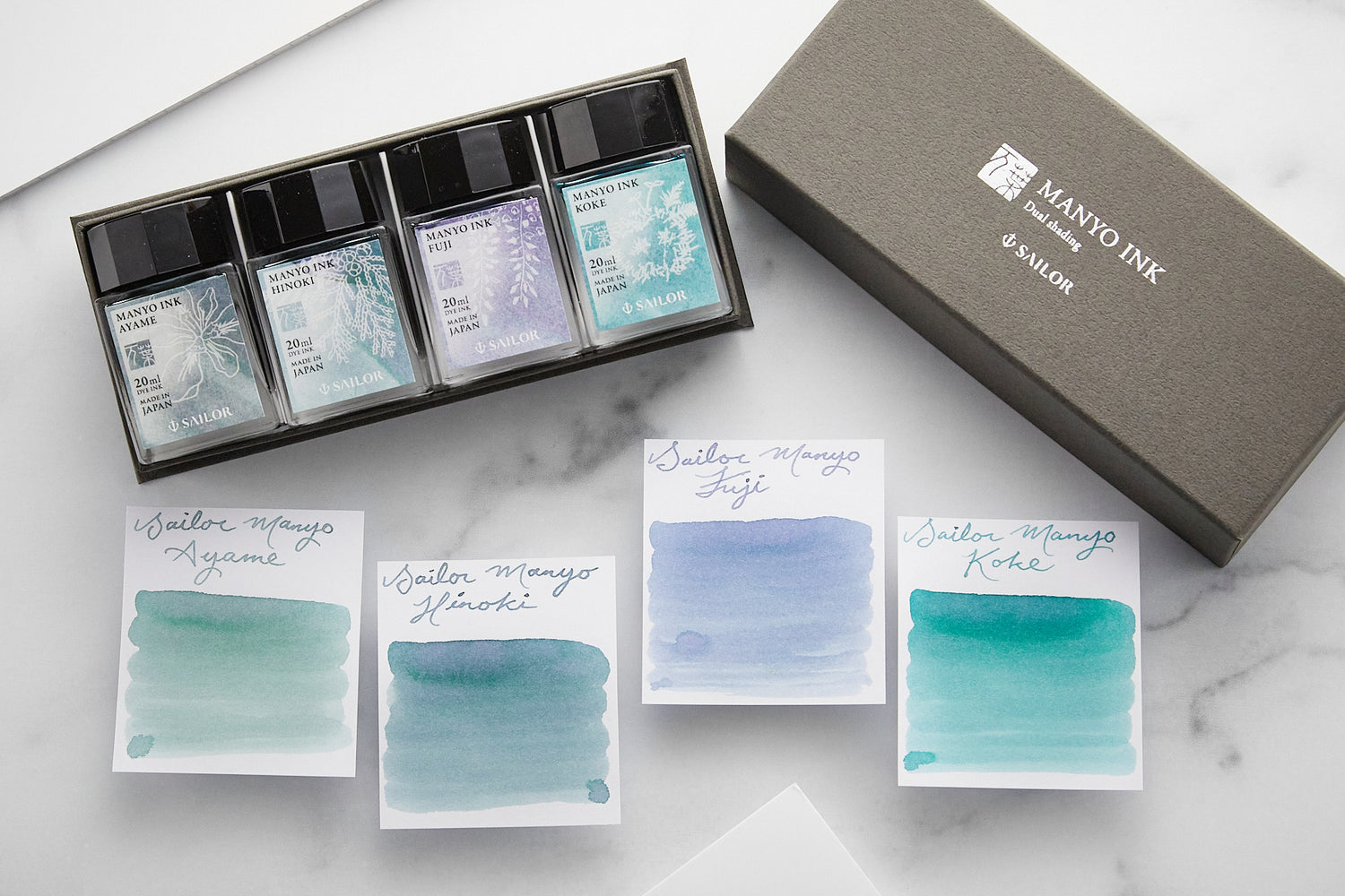 Sailor Manyo Dual Shading Fountain Pen Ink Set 2 - The Goulet Pen