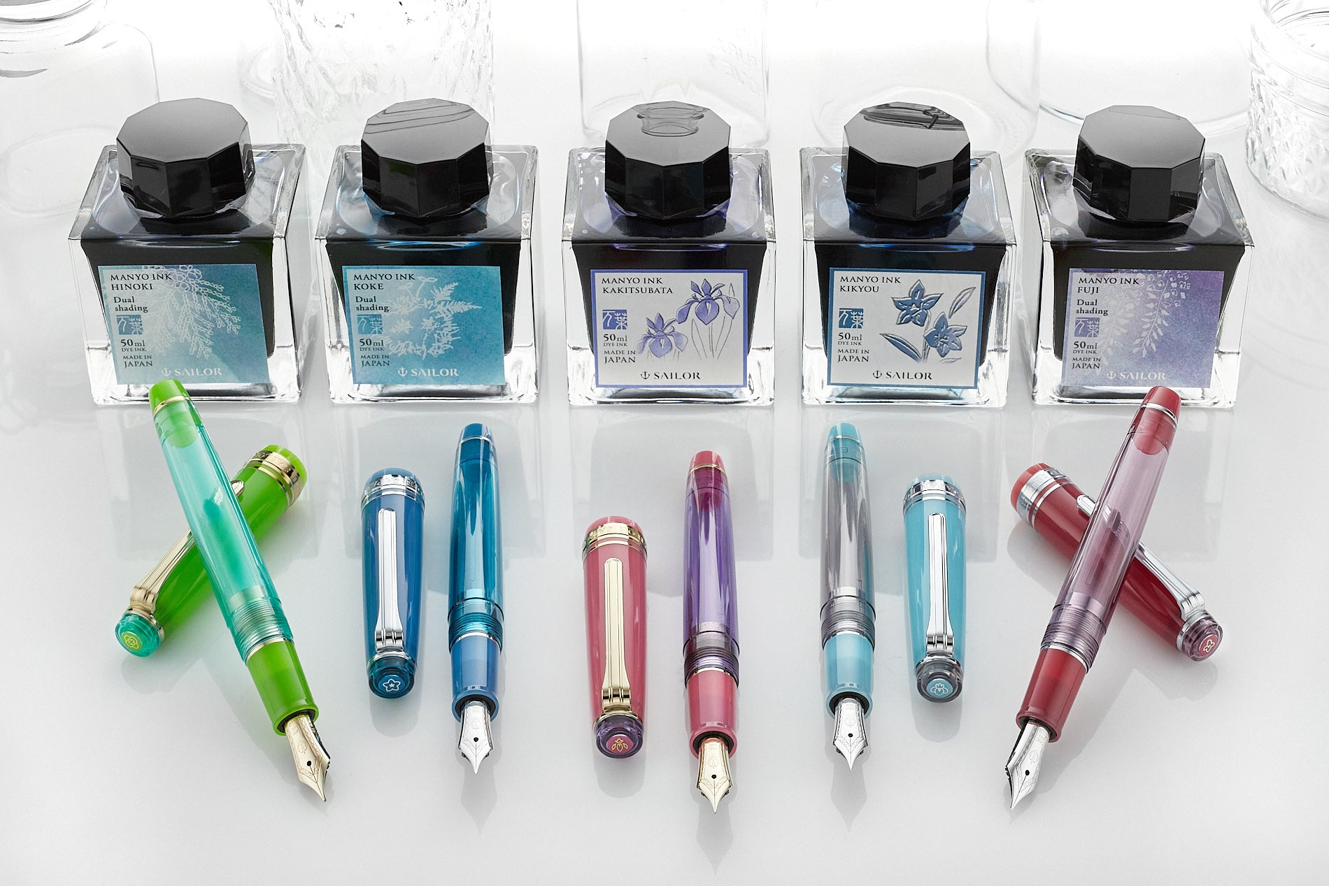 Sailor Pro Gear Slim Manyo Pen & Ink Sets