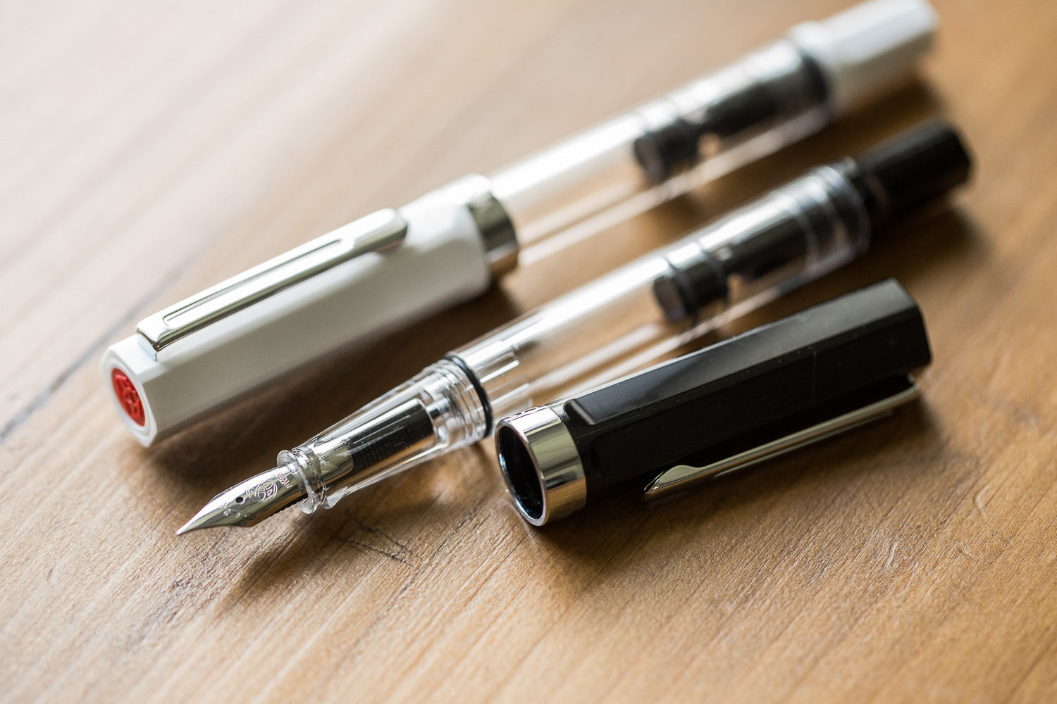 White TWSBI ECO demonstrator fountain pen