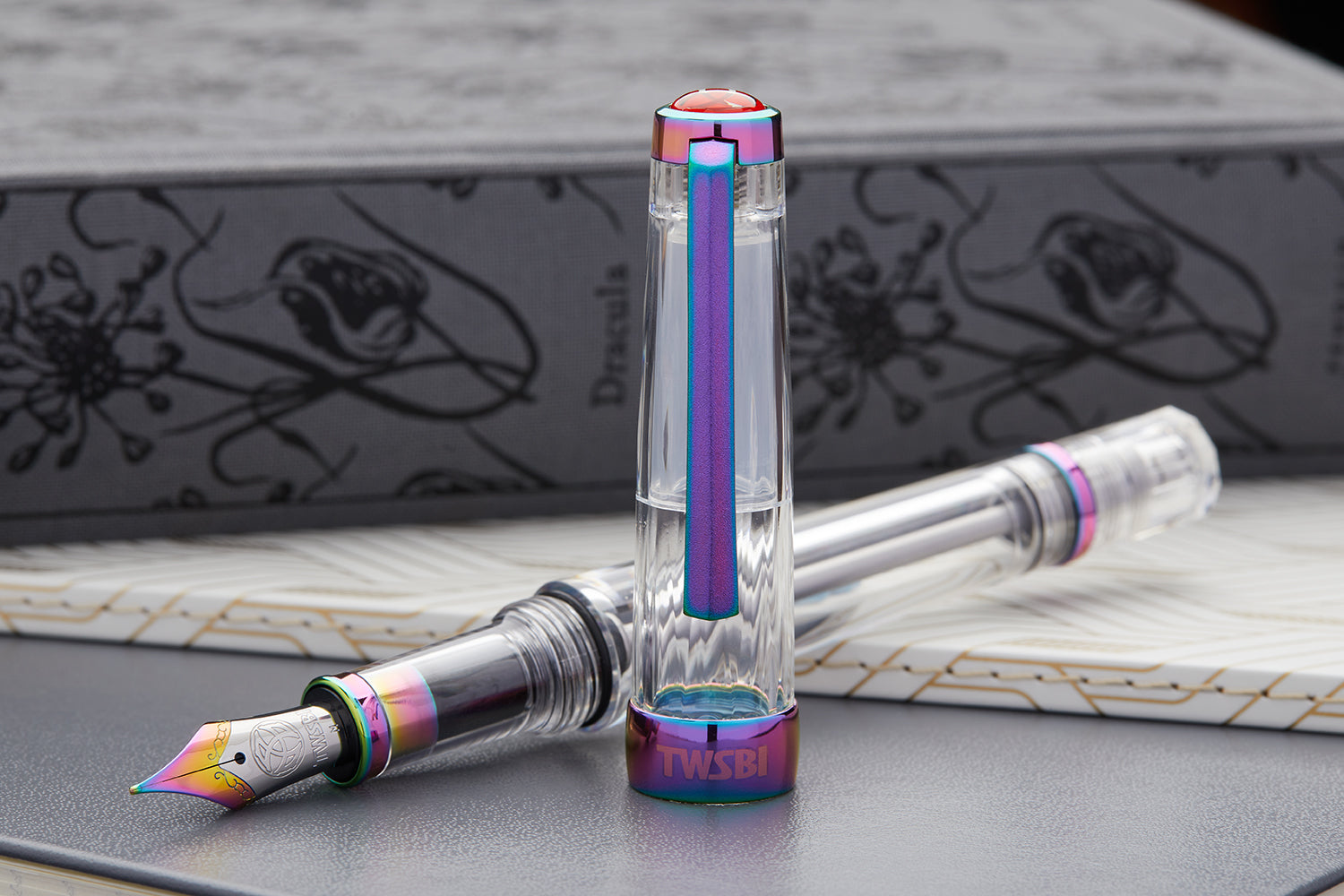 TWSBI Vac700R clear fountain pen in Iris