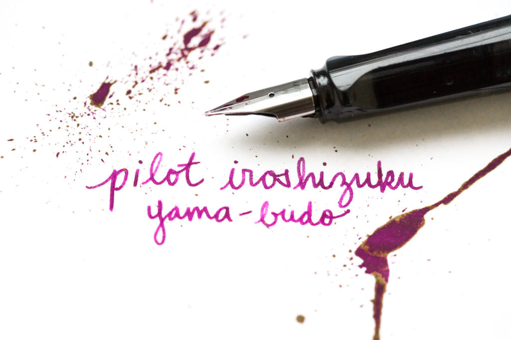 Pilot Yama Budo hand written fountain pen ink