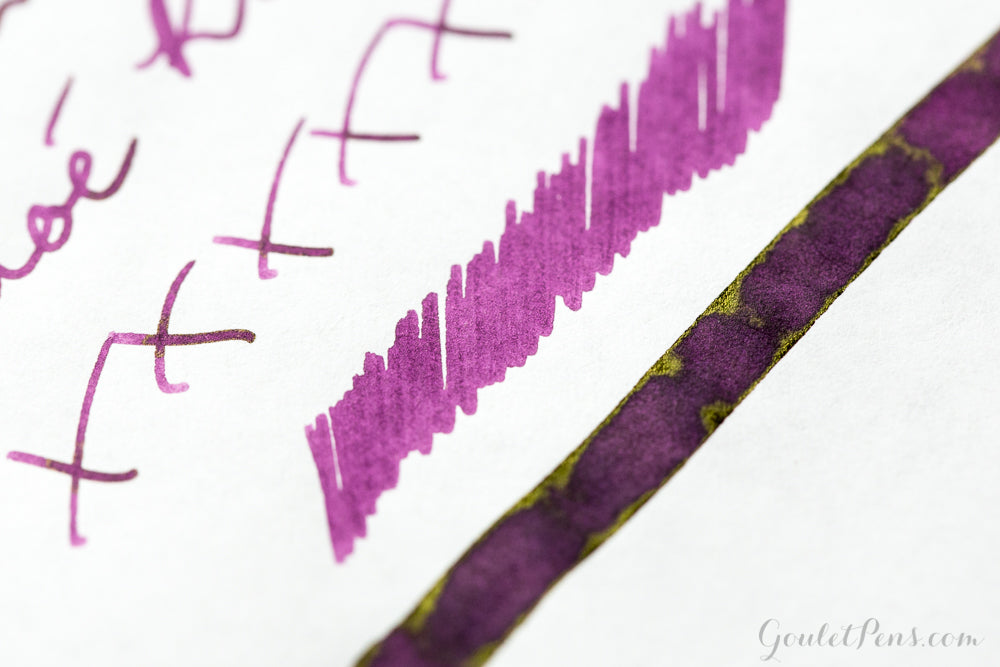 Close up of Pelikan Edelstein Amethyst ink