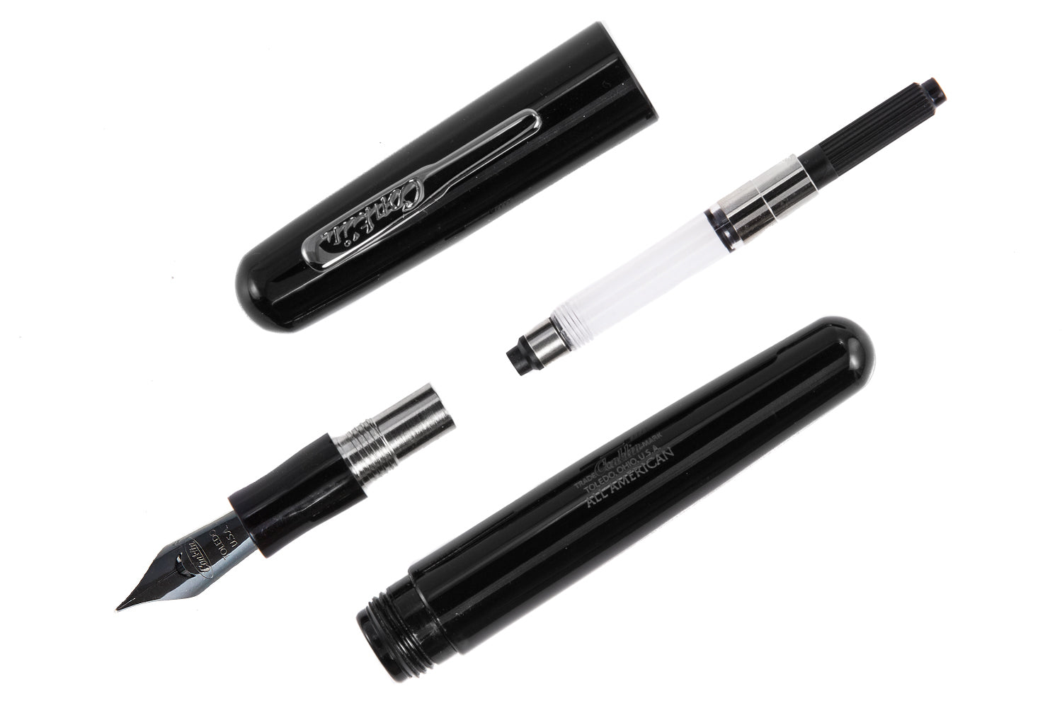 Conklin All American Fountain Pen - Raven Black – The Goulet Pen Company