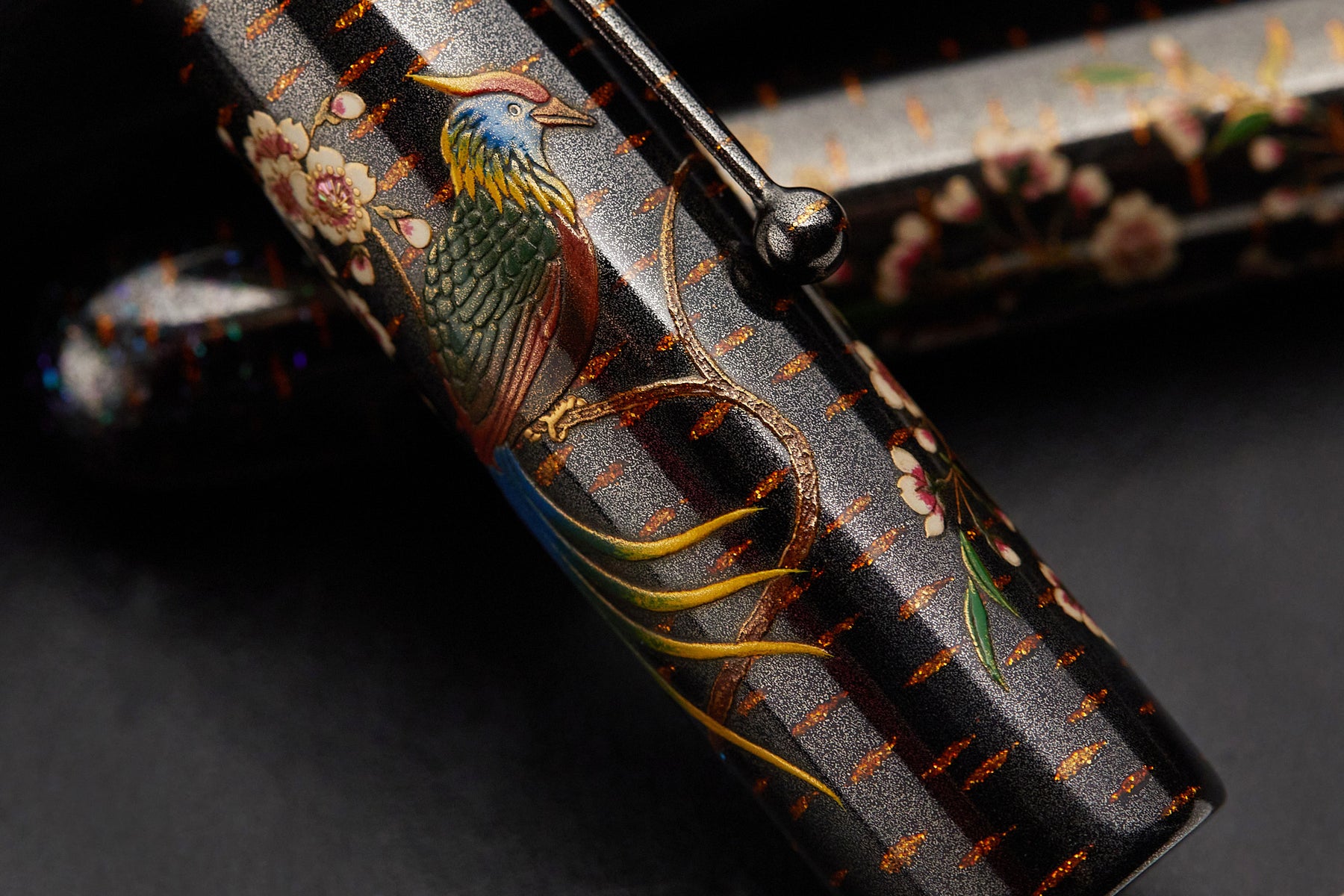 Namiki Emperor Maki-e Fountain Pen - Rakucho Birds and Weeping Cherry Blossom