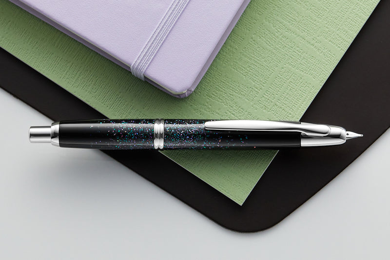 Pilot Vanishing Point Fountain Pen - Raden Galaxy - Rhodium Trim