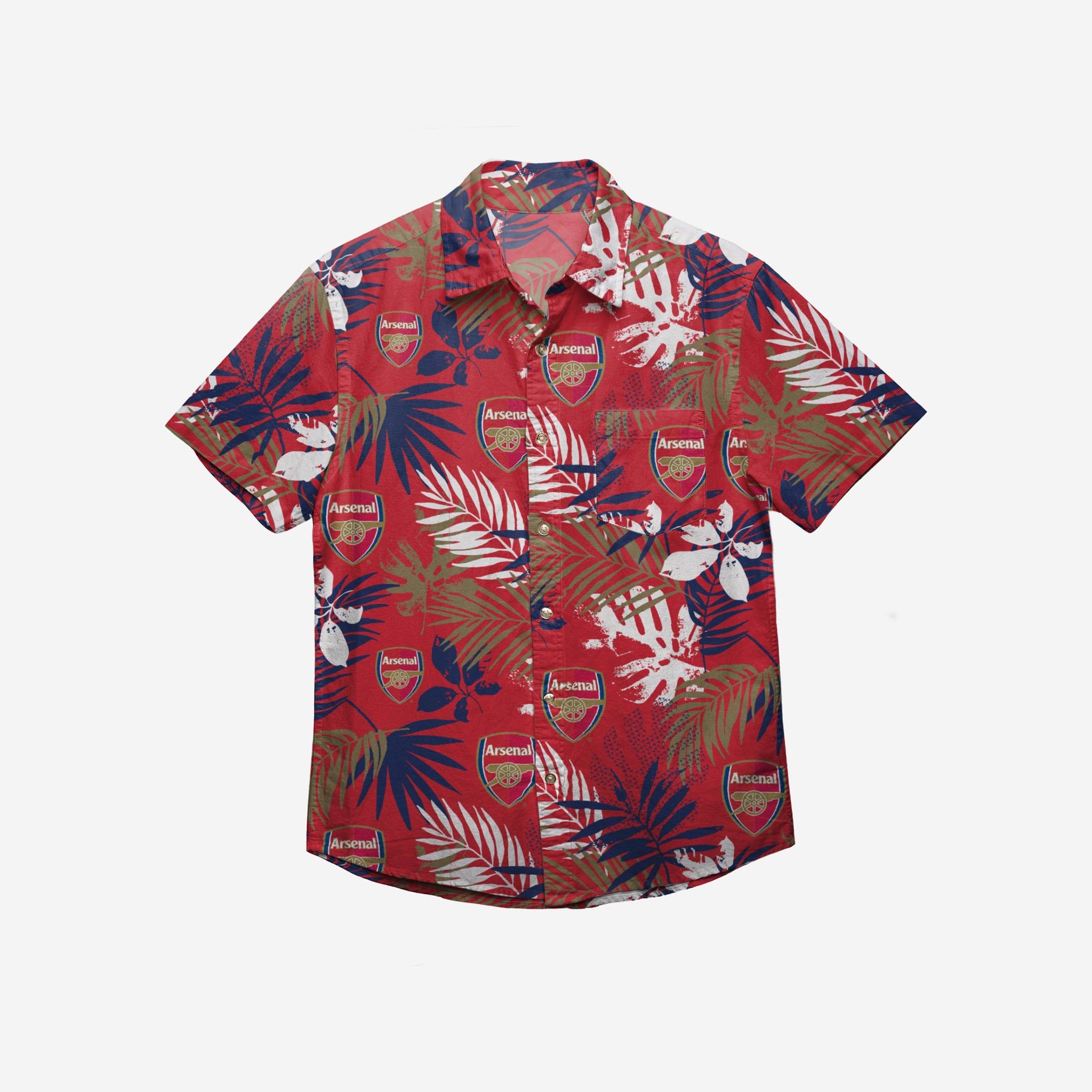 Arsenal FC Mens Floral Button Up Shirt FOCO | UK & IRE