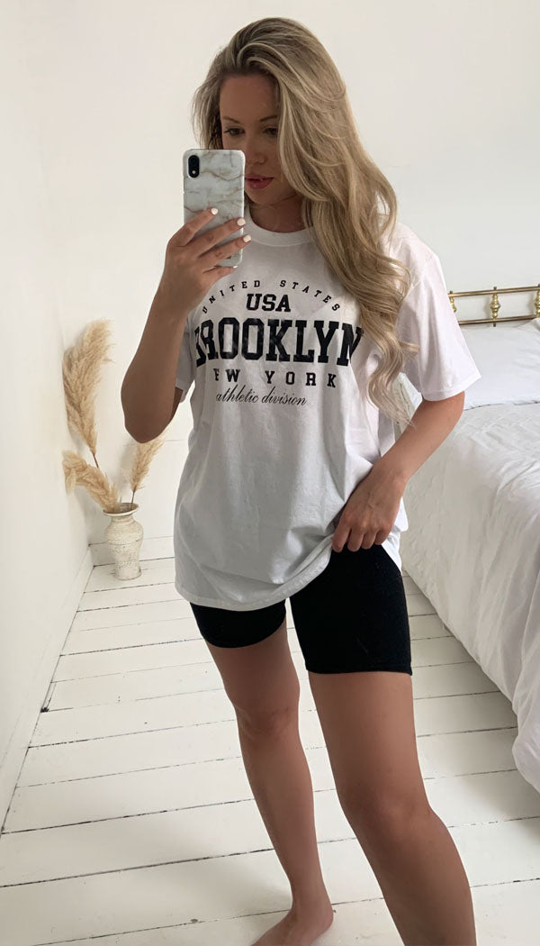 Welcome to New York Oversized Tee - White