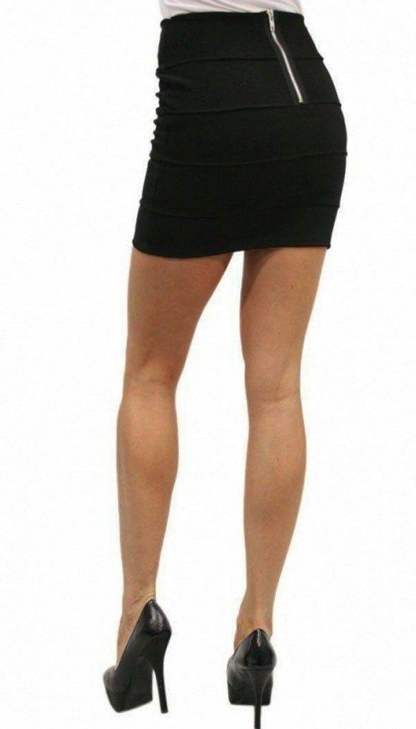 bodycon mini skirt black