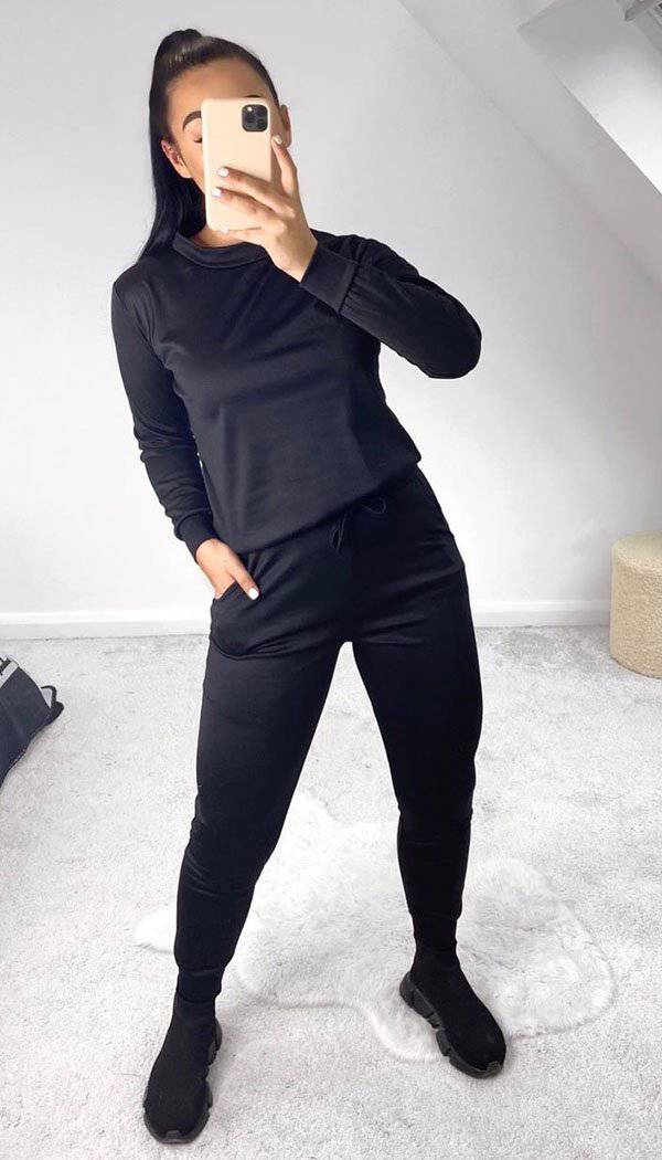 The Boxy Short Sleeved Round Neck Two Piece Loungewear Tracksuit