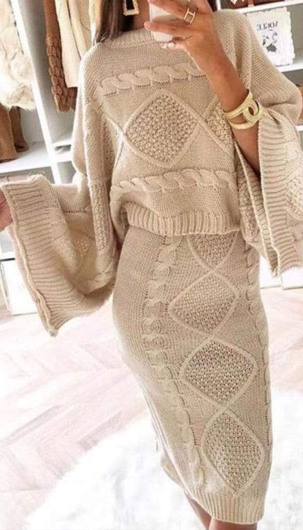 knitted skirt set