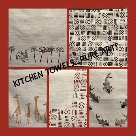 Kitchen towels a gift of art.