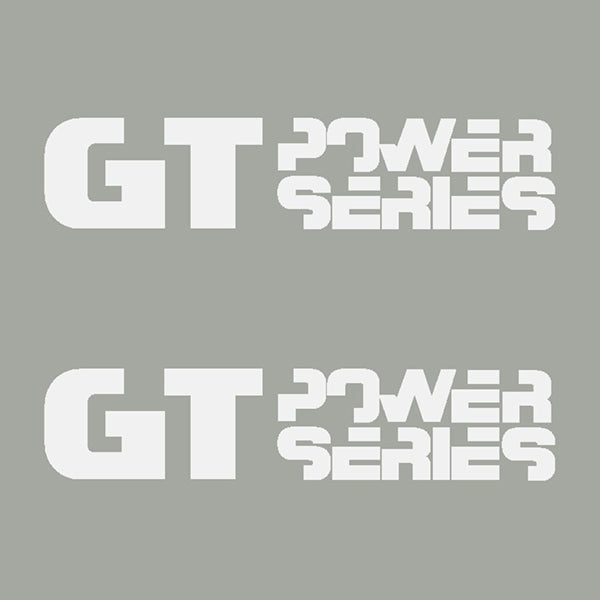 GT bmx - POWER SERIES crank die cut WHITE decals - Old school bmx