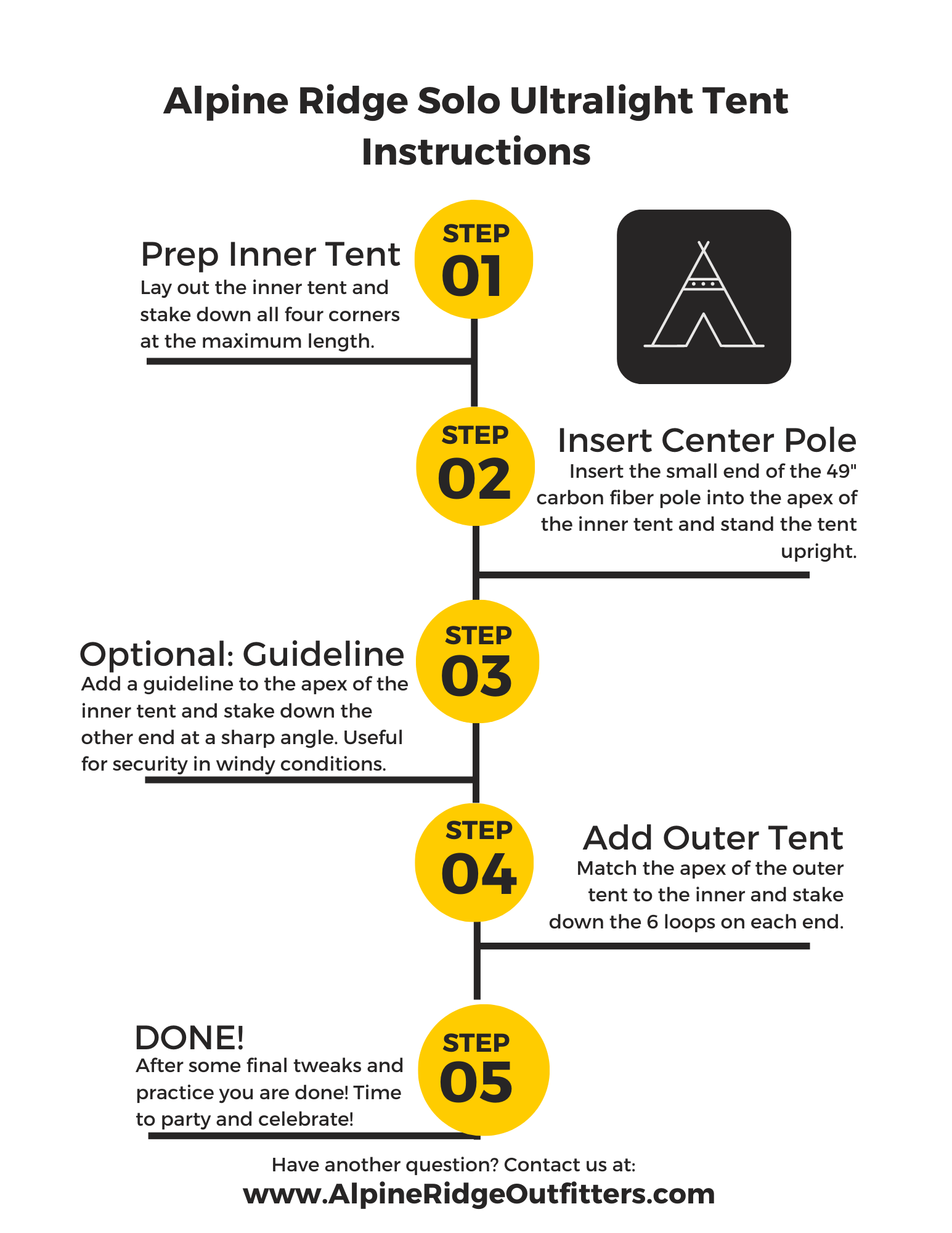 alpine design tent instructions