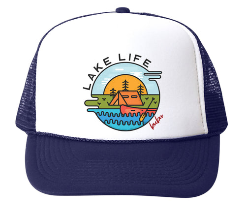 Lake Life Trucker Baseball Cap, Fishing Hat , Lake Life Present