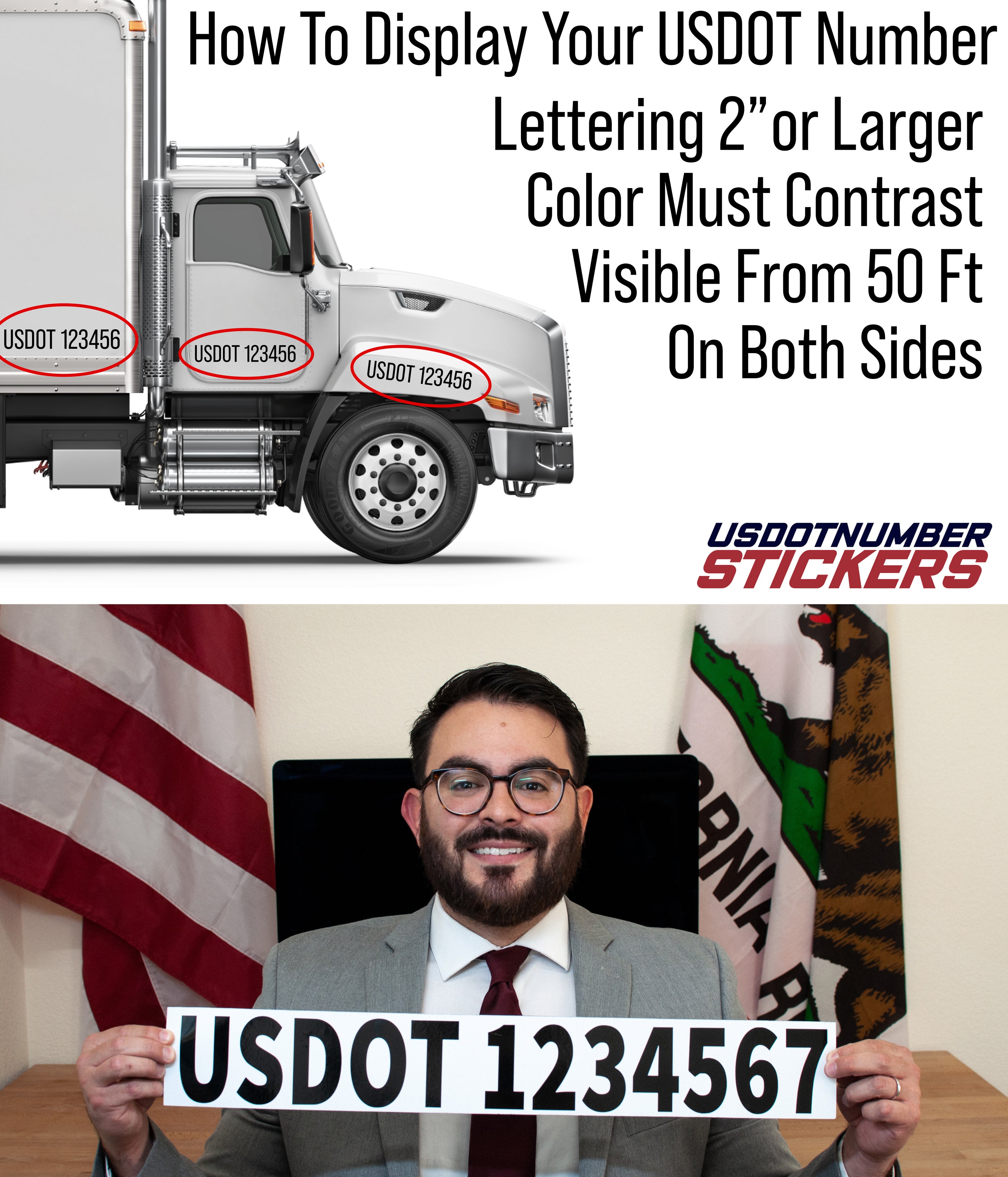 usdot number decal lettering tips 