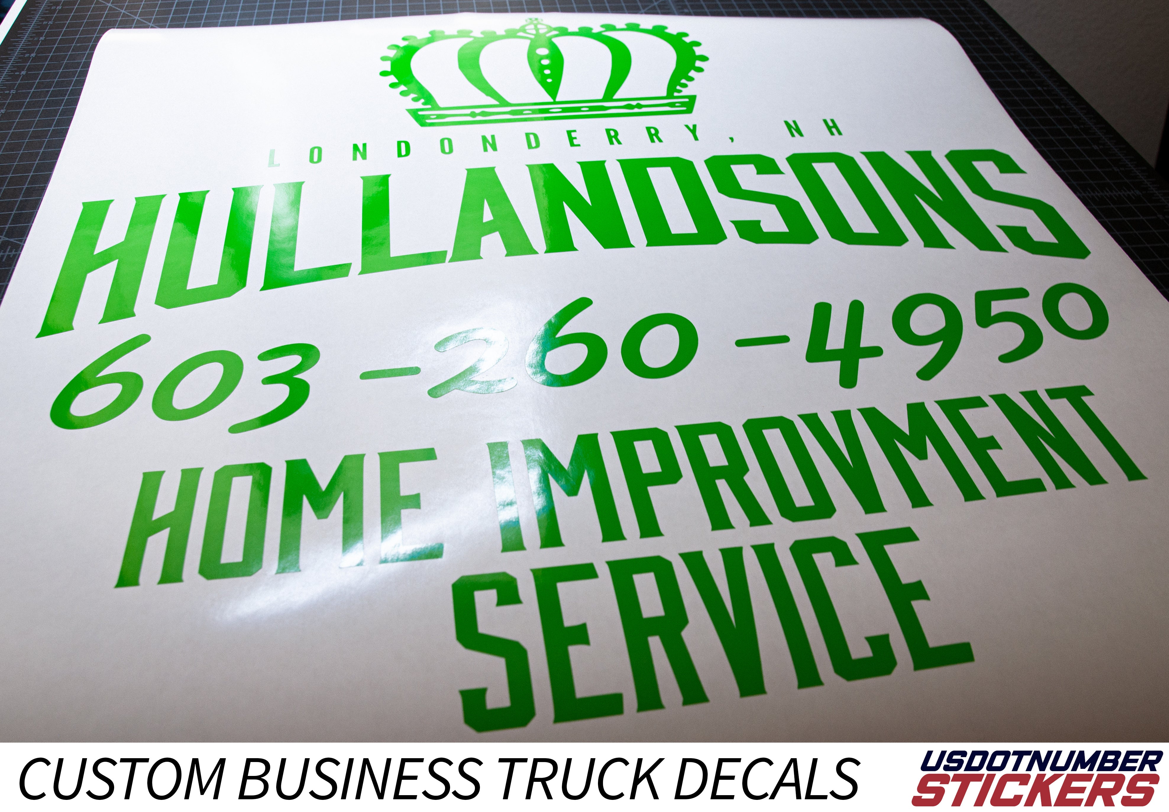 custom business truck door decals