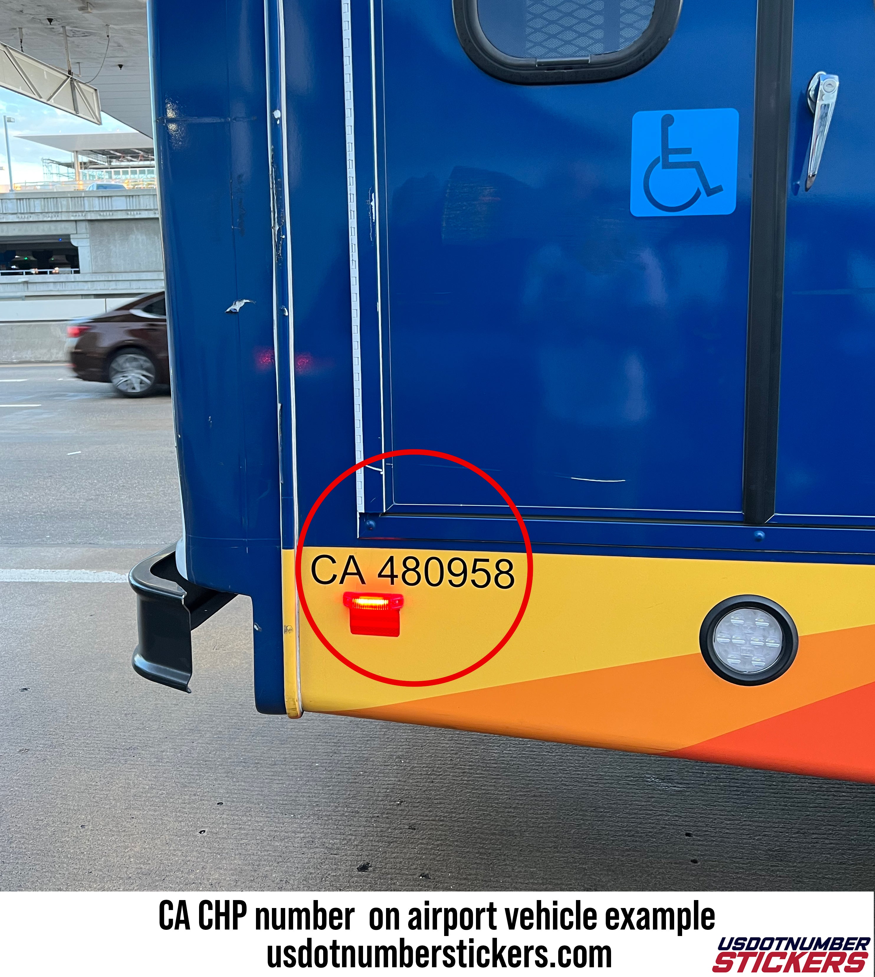 ca number decal on truck