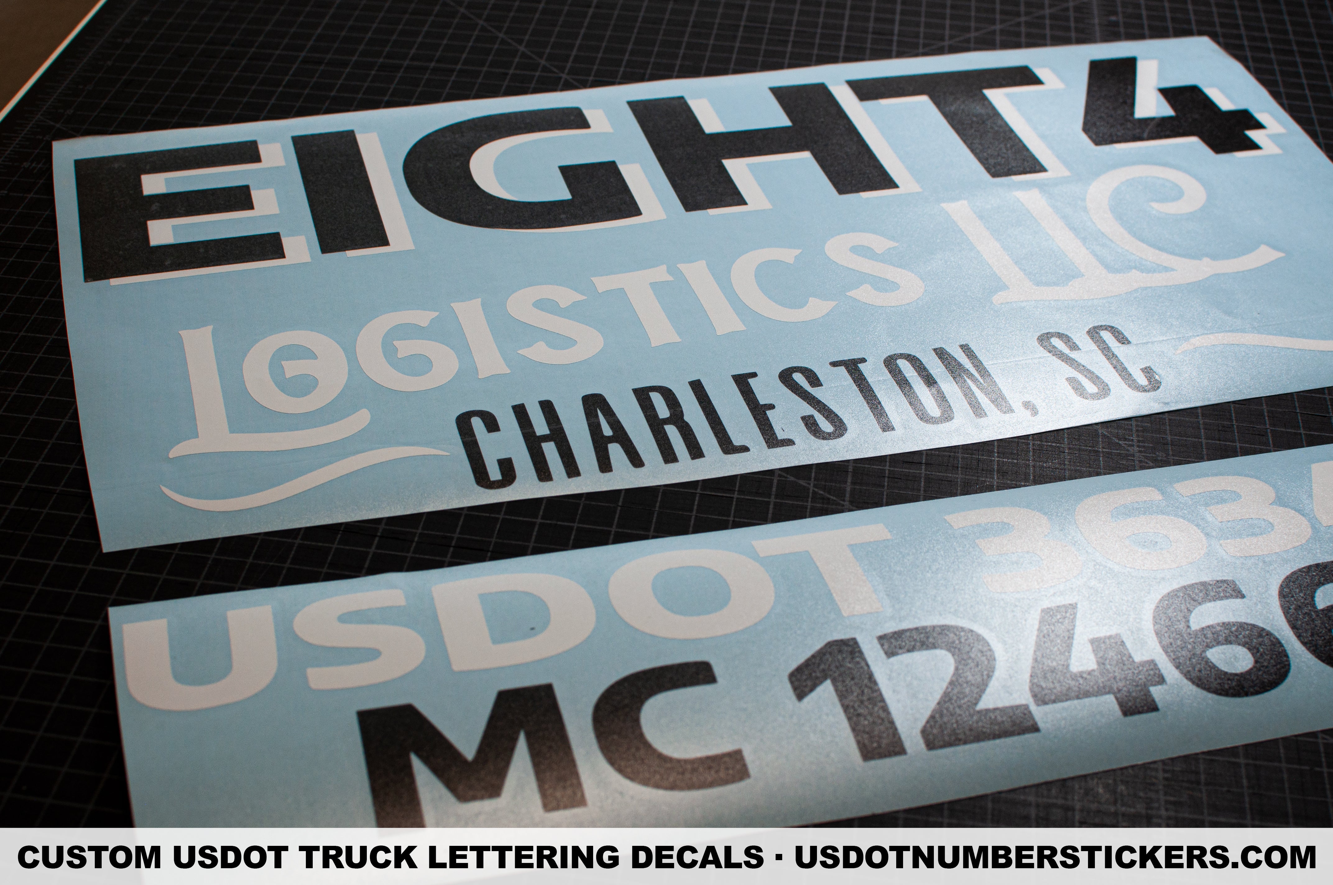 custom usdot truck lettering decals