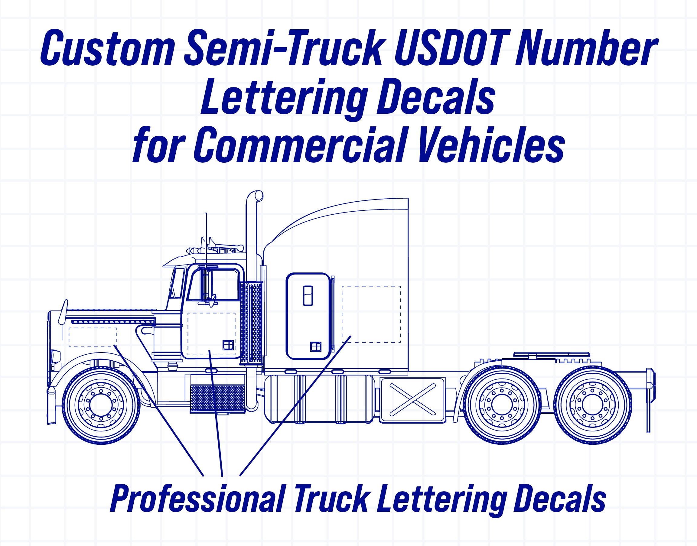semi truck usdot number lettering decals