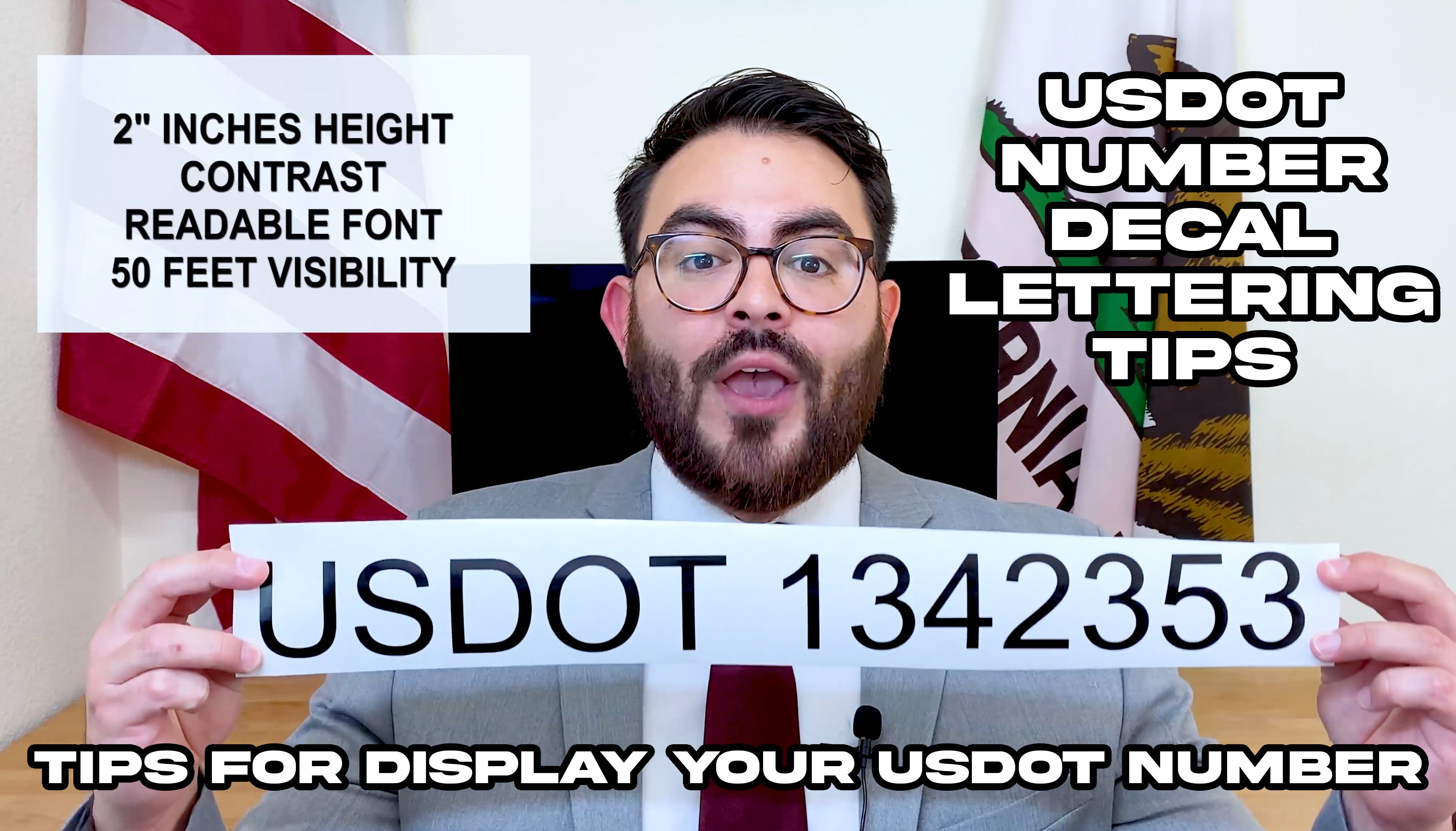 tips for displaying your usdot number sticker decal
