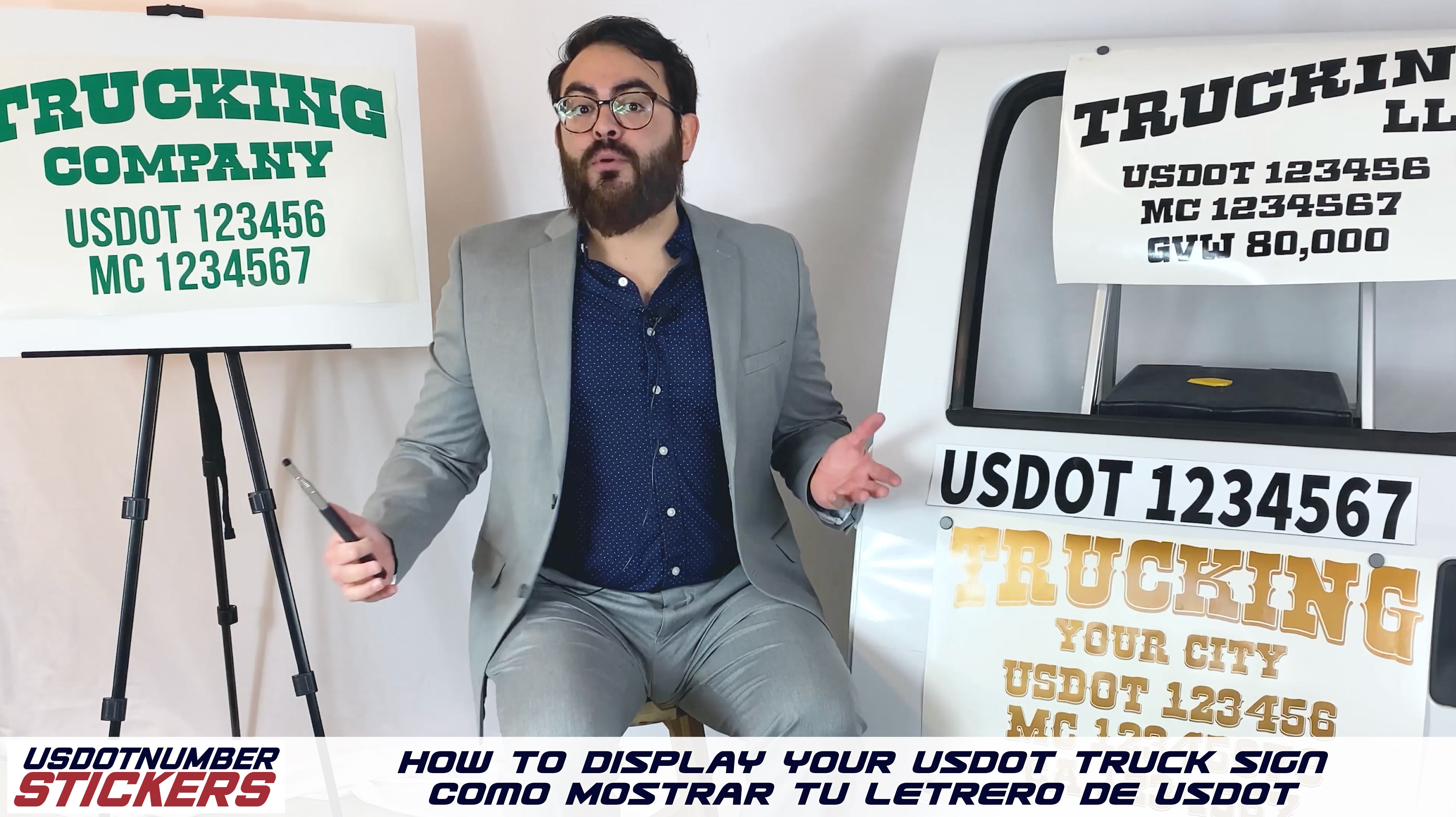 how to display your usdot sign lettering