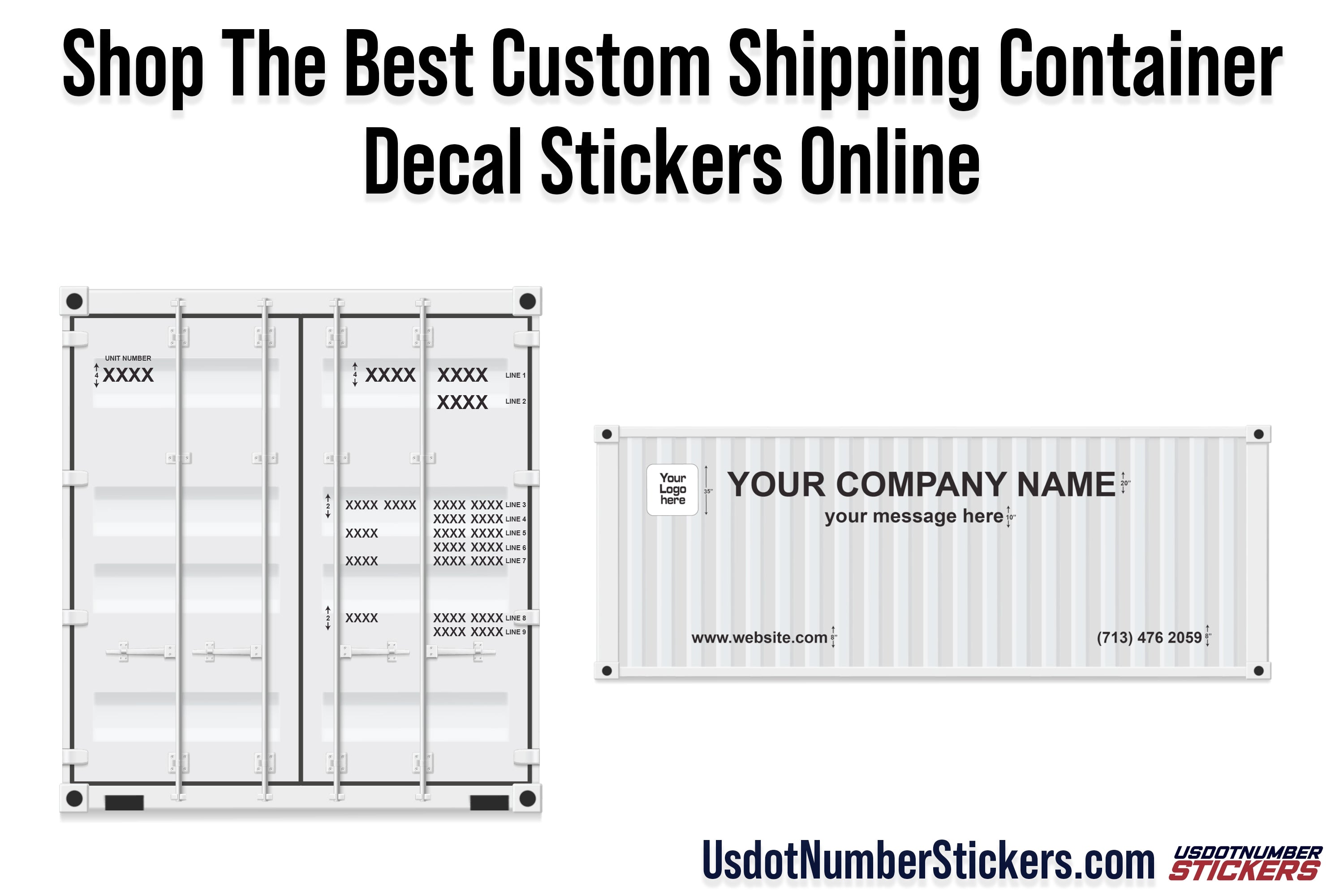 shipping container decals