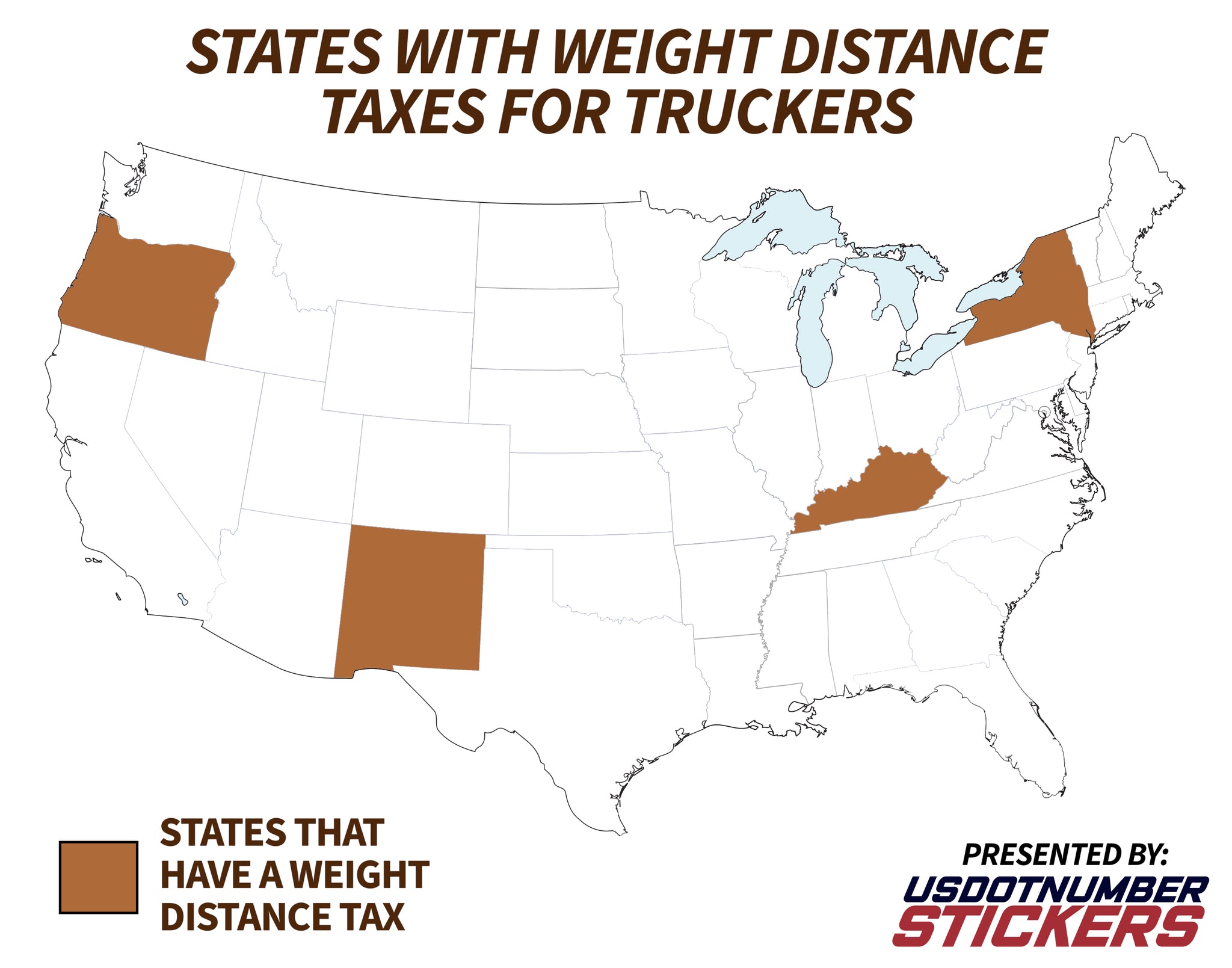 us states with weight distance taxes for truckers