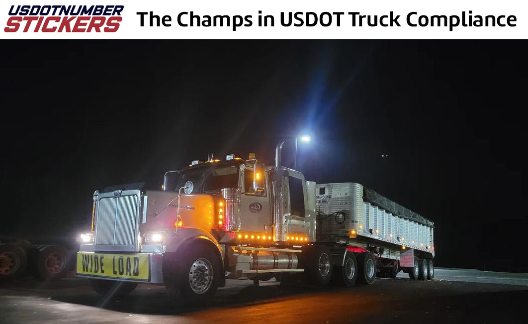 the champs in usdot truck sticker decals