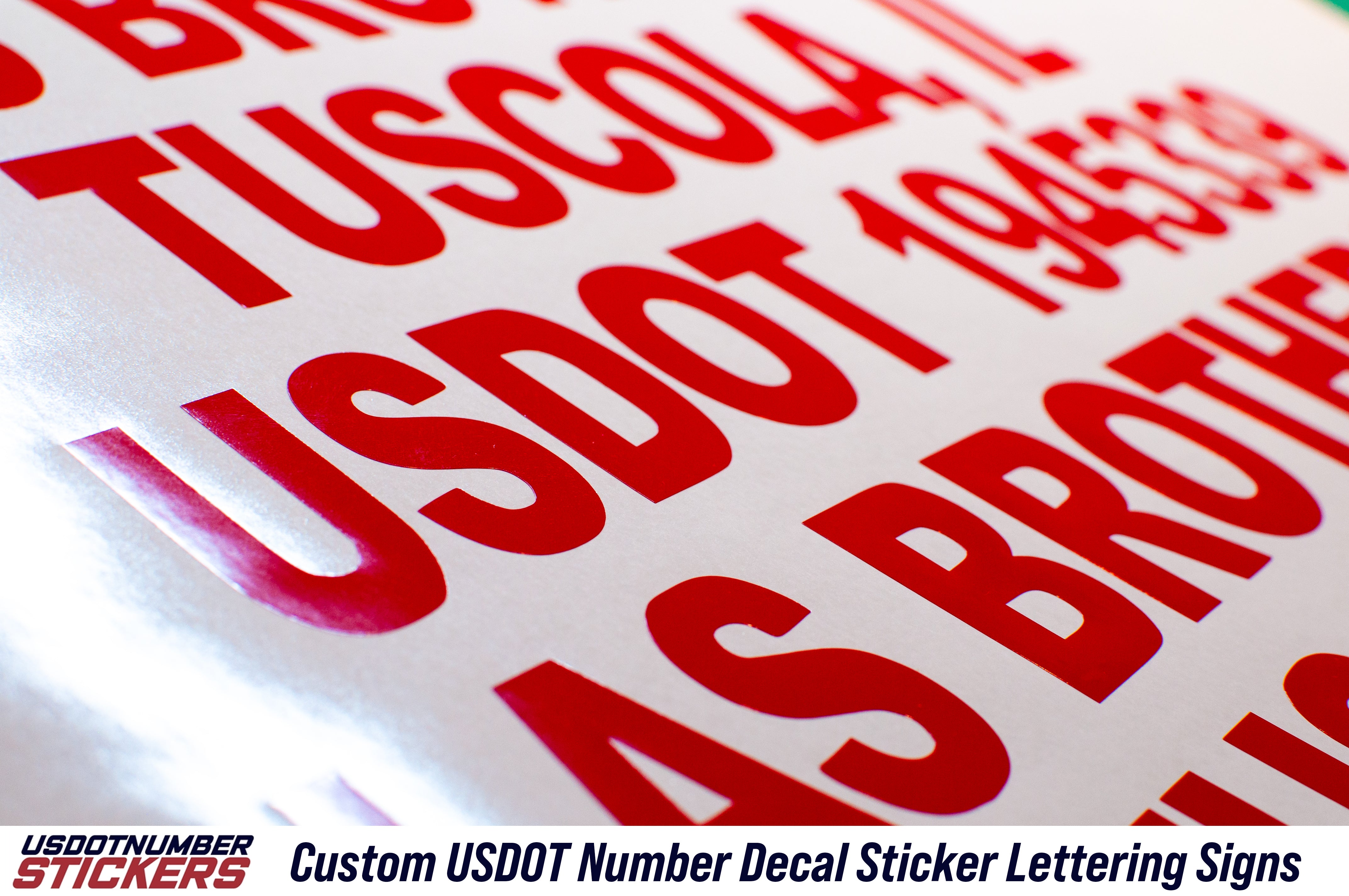 custom usdot number decal stickers