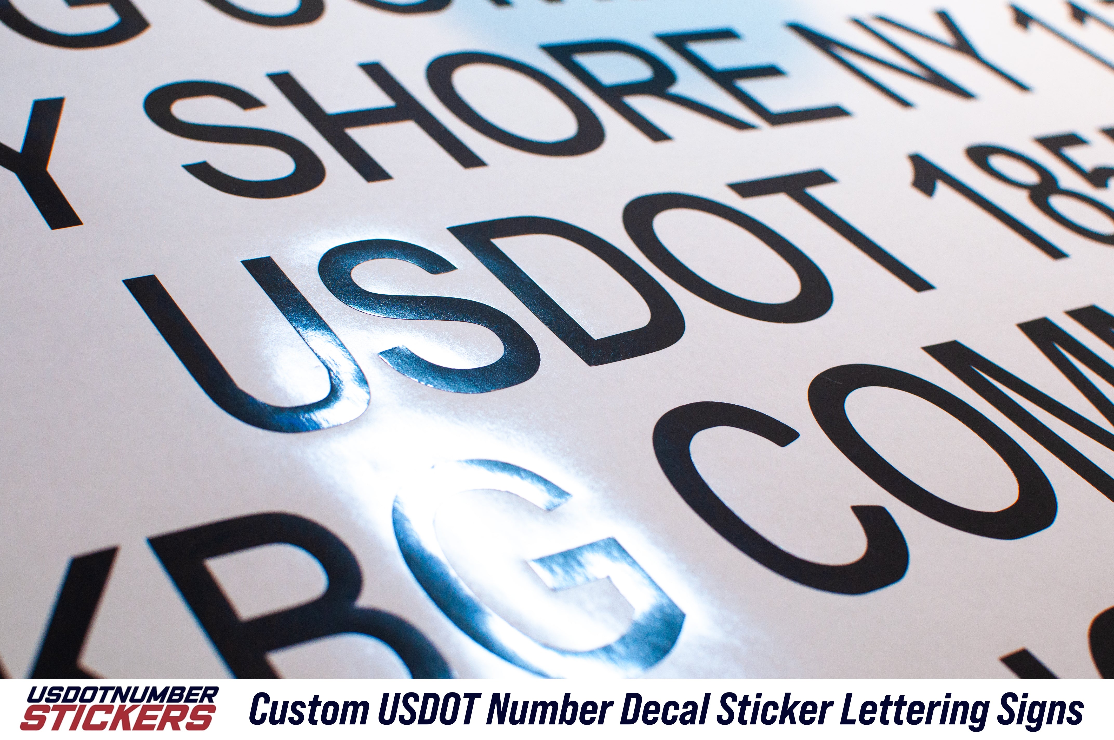 usdot number lettering decal stickers