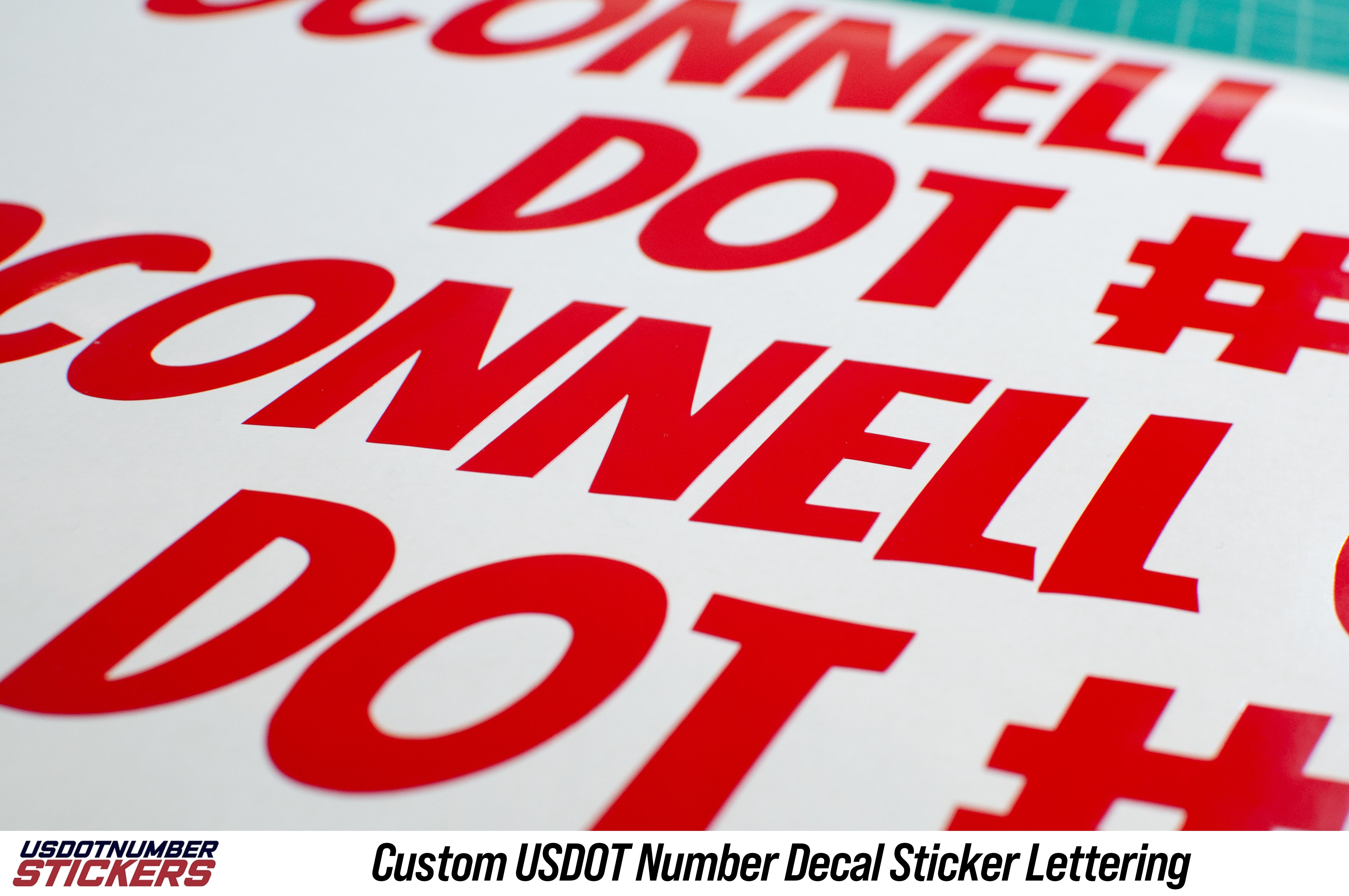 dot number sticker decal lettering