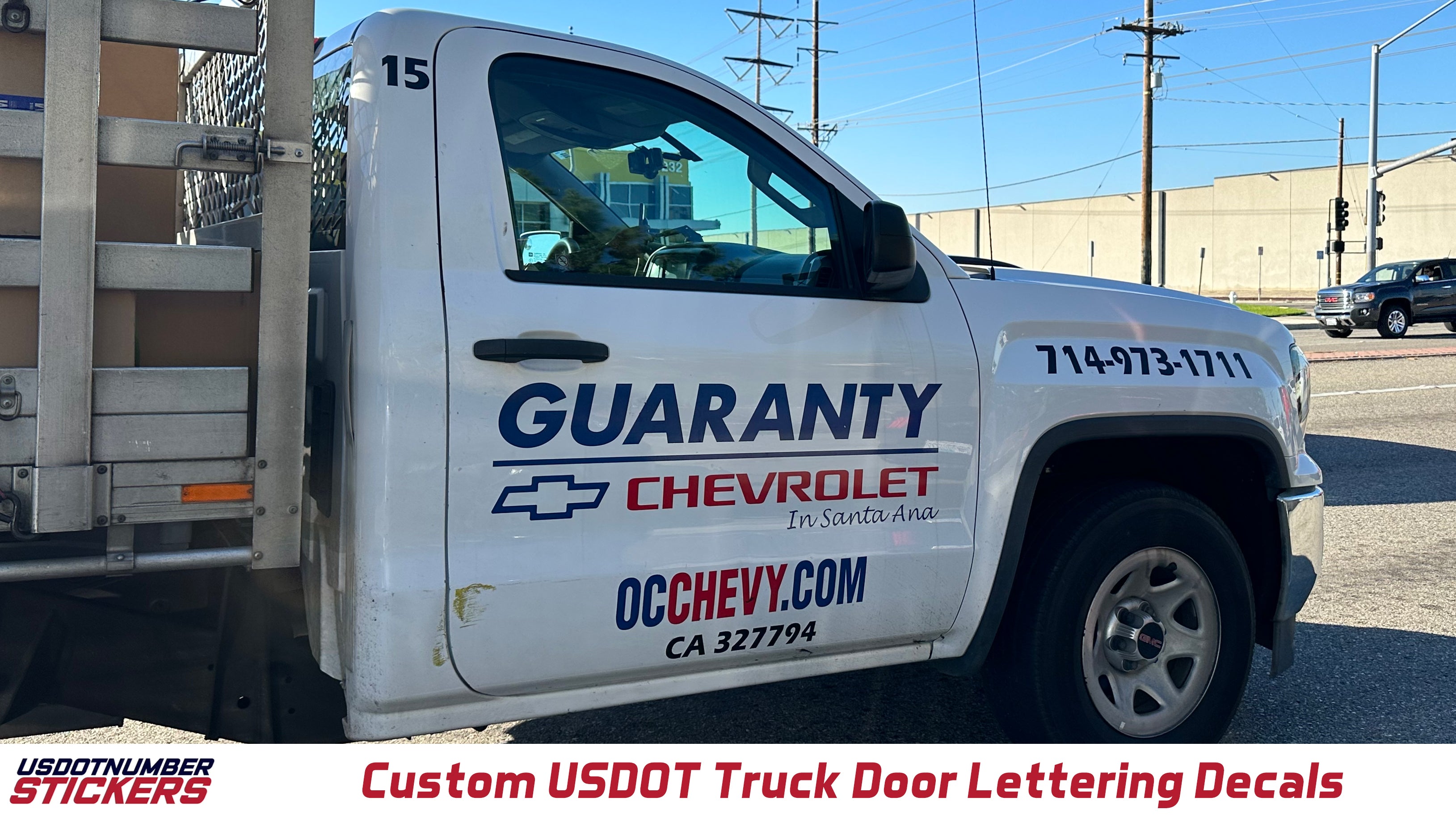 usdot truck door lettering decals