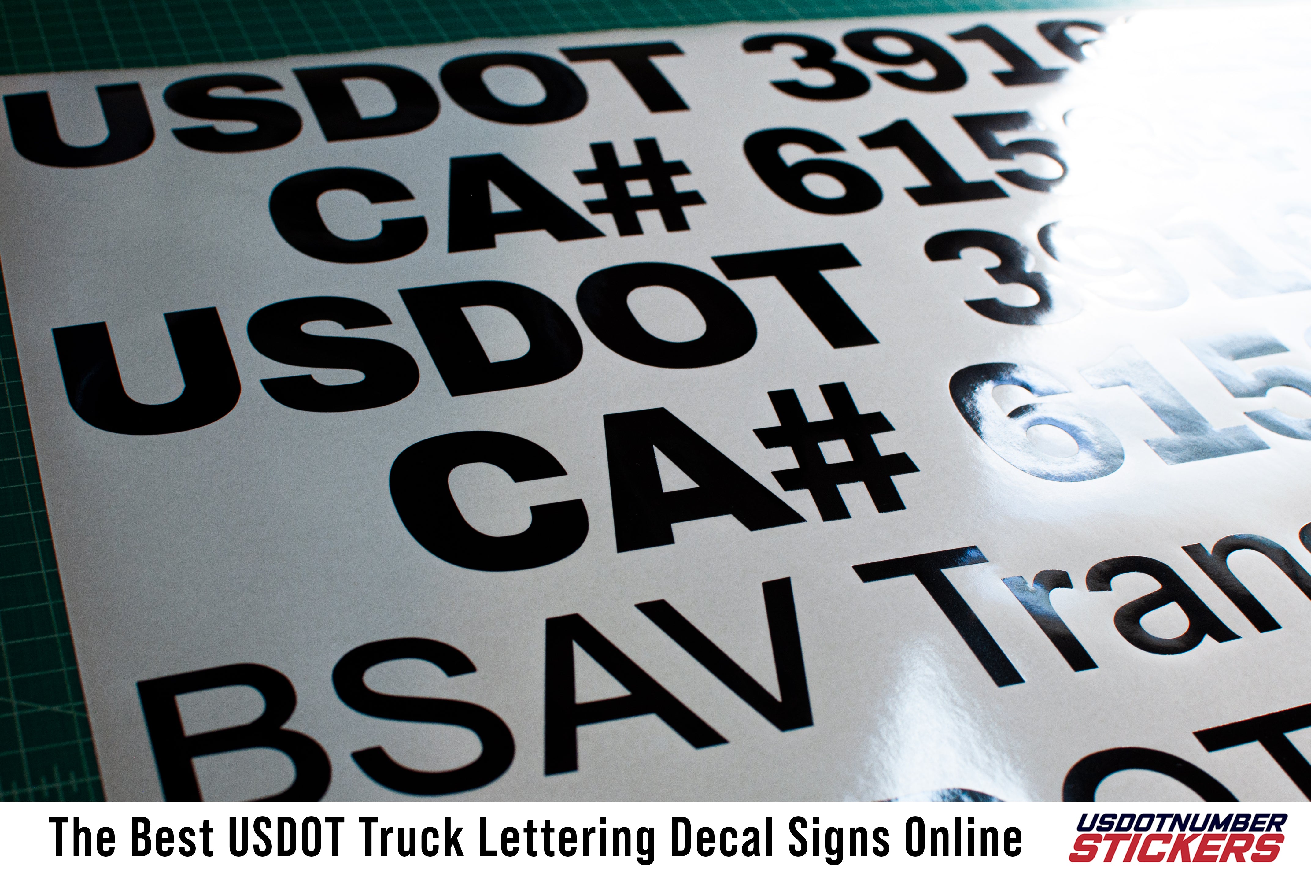 usdot ca number decal sticker lettering