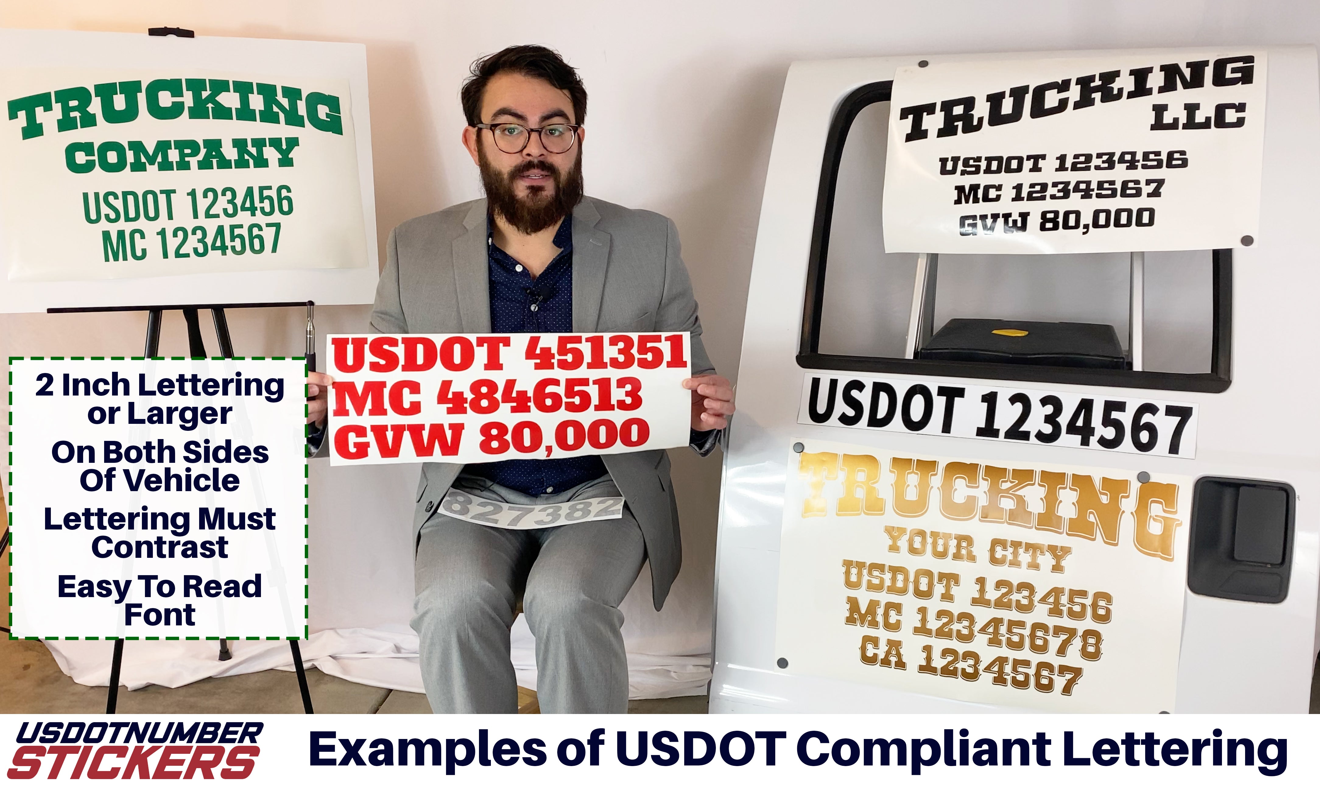 usdot lettering example 