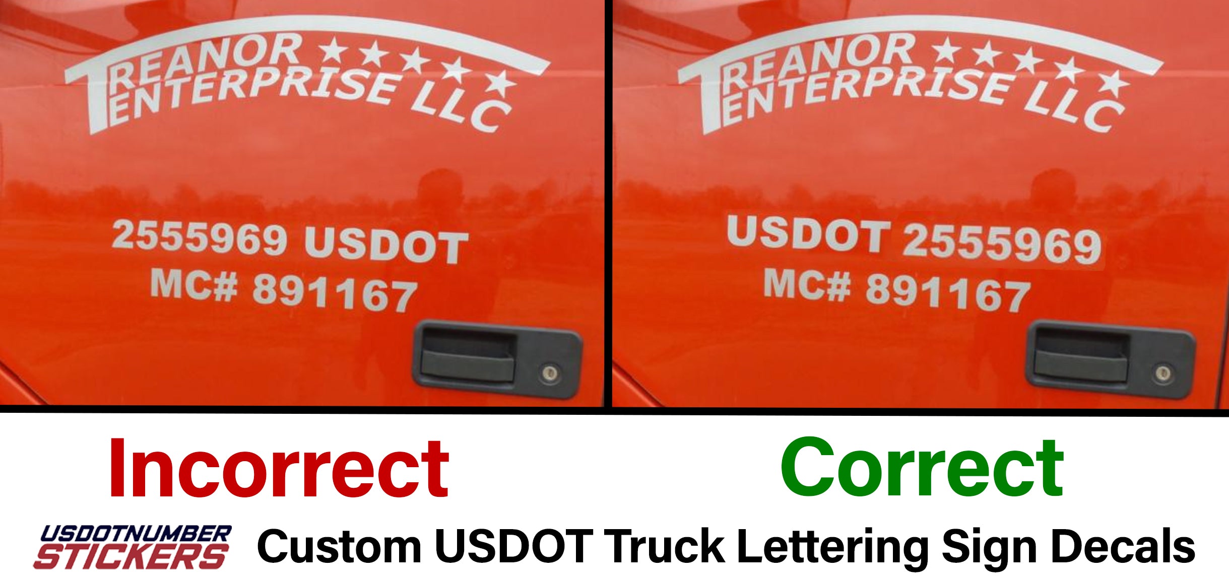 how to display your usdot number correctly | avoid these usdot decal mistake