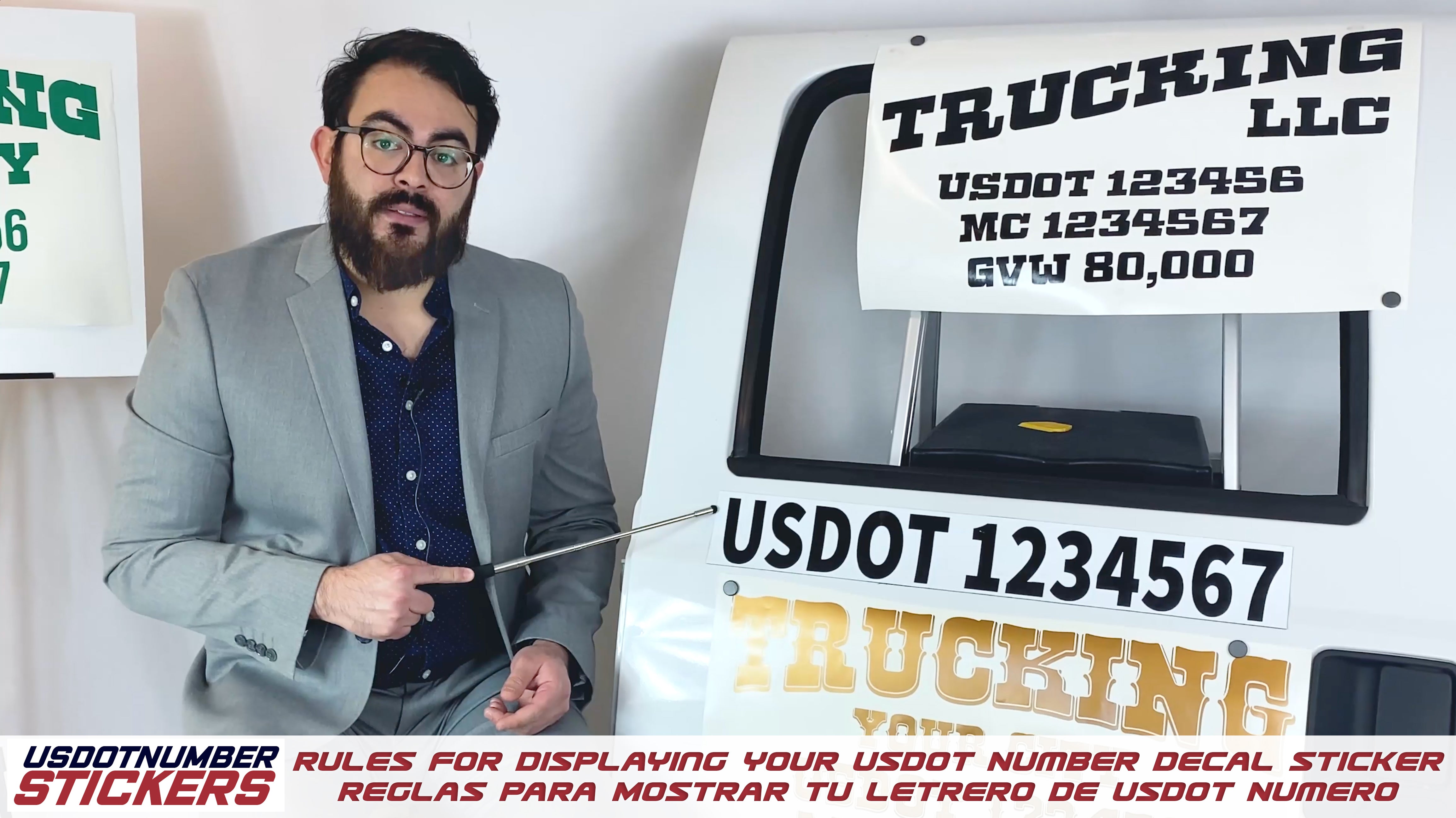 rules for displaying your usdot number decal stickers