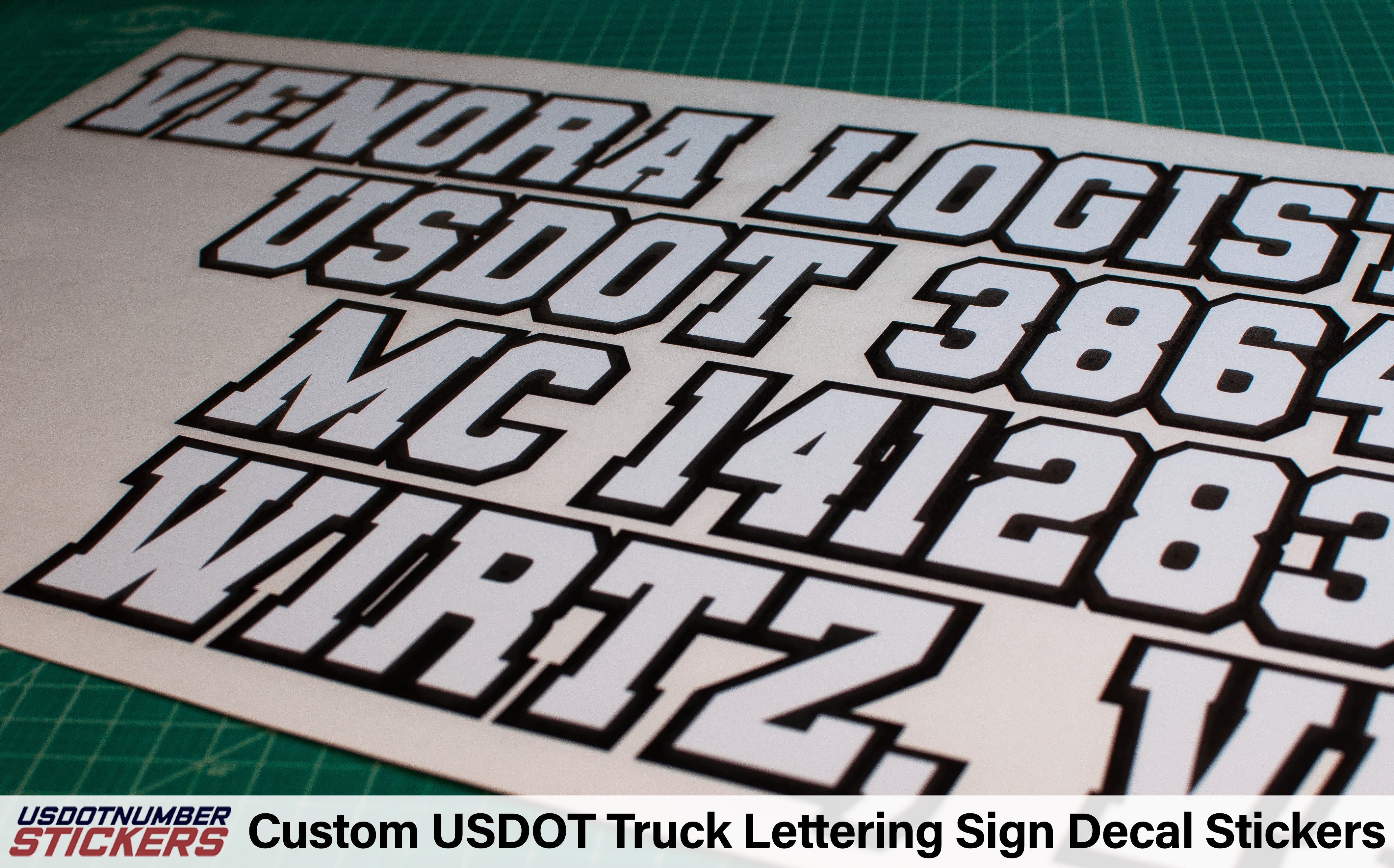 custom truck door decal sticker signs for DOT compliance