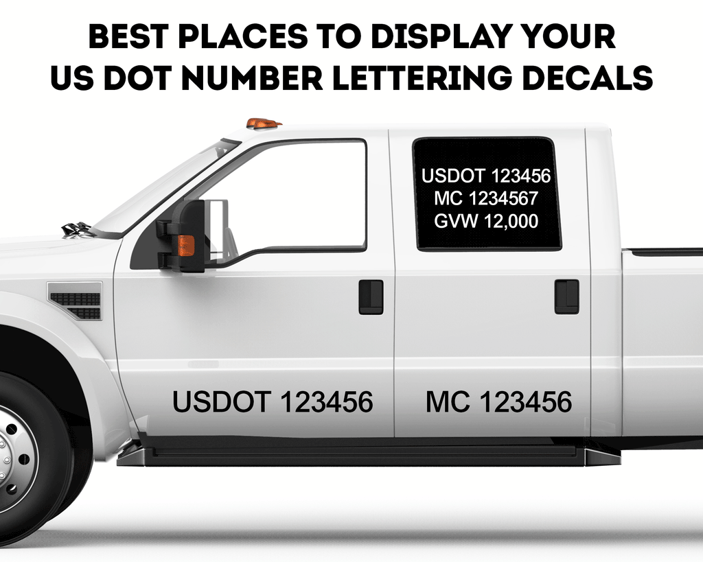 best places to display your us dot number lettering decals stickers