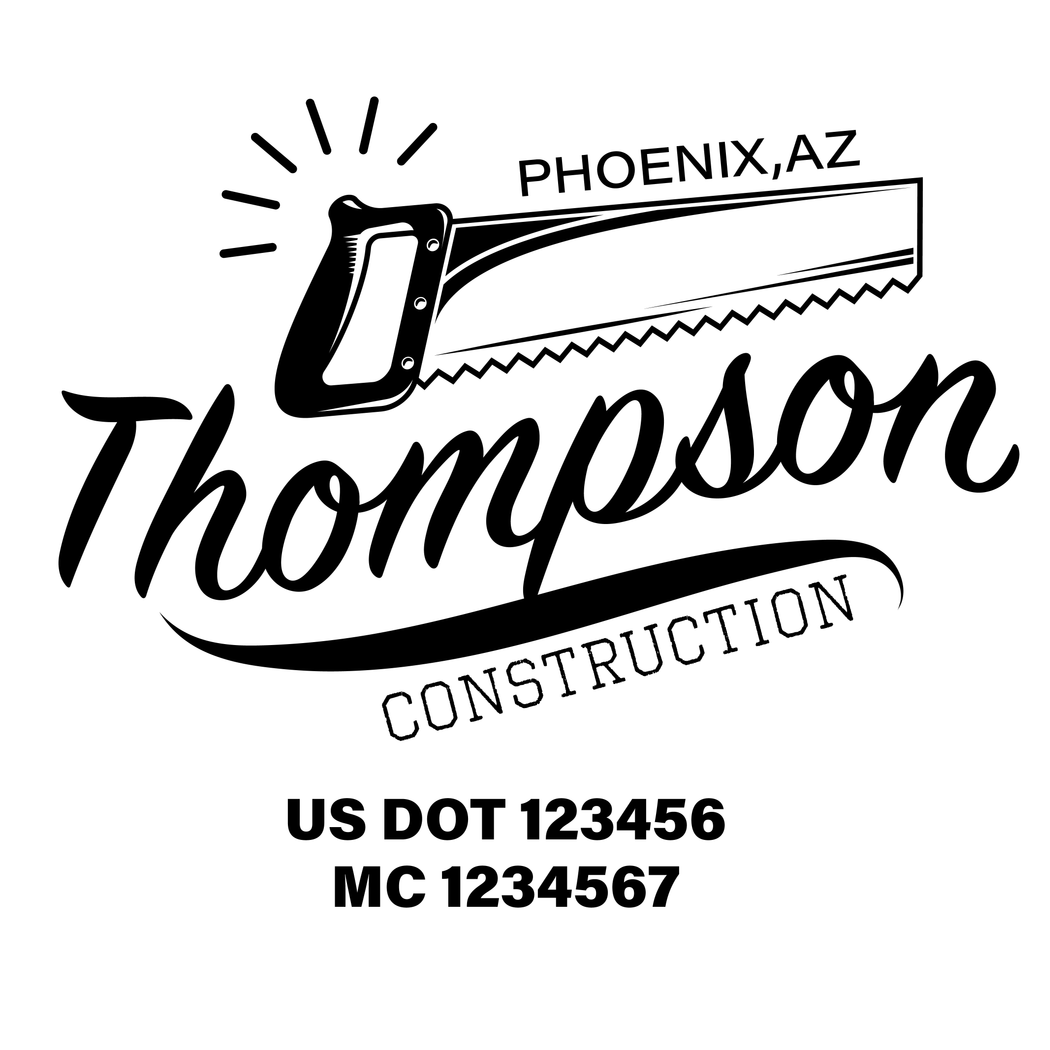 Construction Company Truck Decals – Page 3 – USDOT NUMBER STICKERS