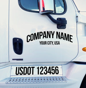 24x12 USDOT Compliant Number Vinyl Sticker from $16. Ships Free