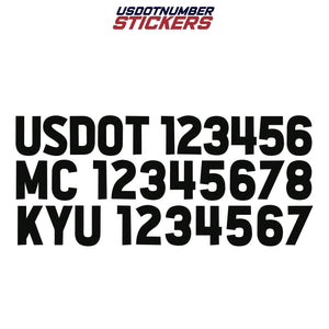 US DOT & MC Number Registration Decal Sticker – USDOT NUMBER STICKERS