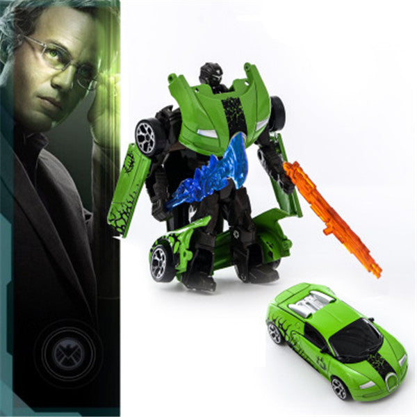 green transformer car