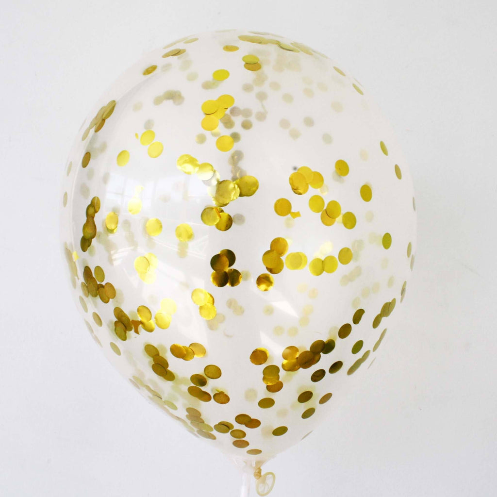 Gold Confetti Balloons