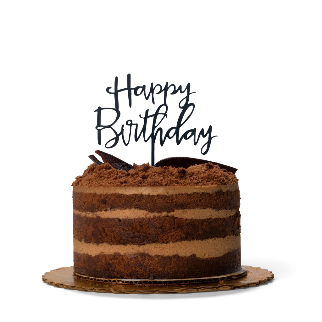 Cake Topper rotondo per compleanno Happy Birthday