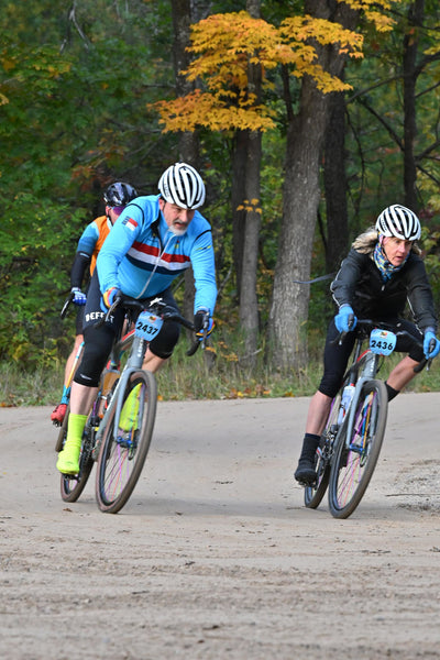 Shane and Hope Cooper of DeFeet competing in the BWR cycling event in Michigan