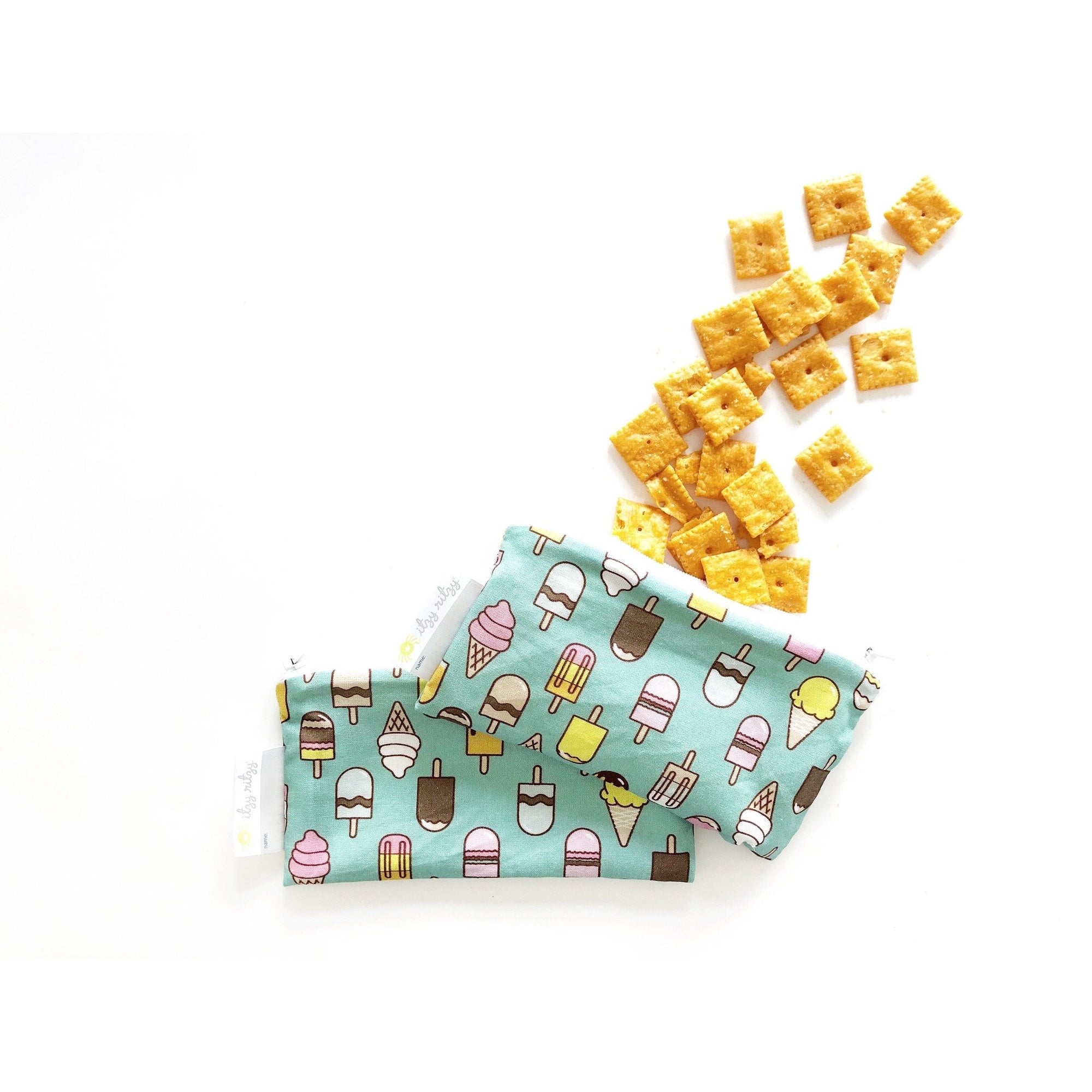 Itzy Ritzy Snack Happens Mini Reusable Snack and Everything Bags, Fox Hollow